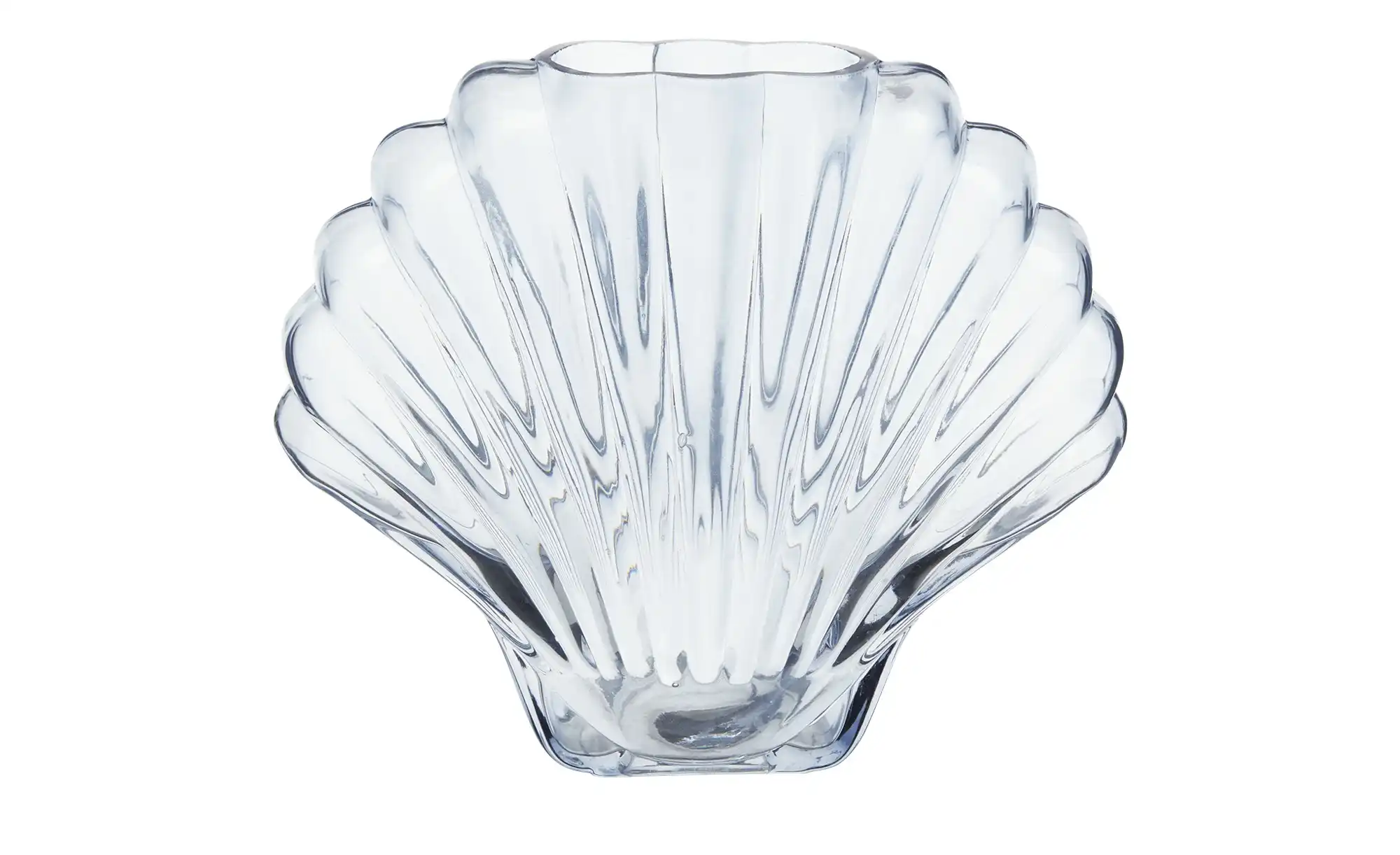 Vase   Muschel ¦ blau ¦ Glas  ¦ Maße (cm): B: 20 H: 17 T: 8,5 Accessoires > günstig online kaufen