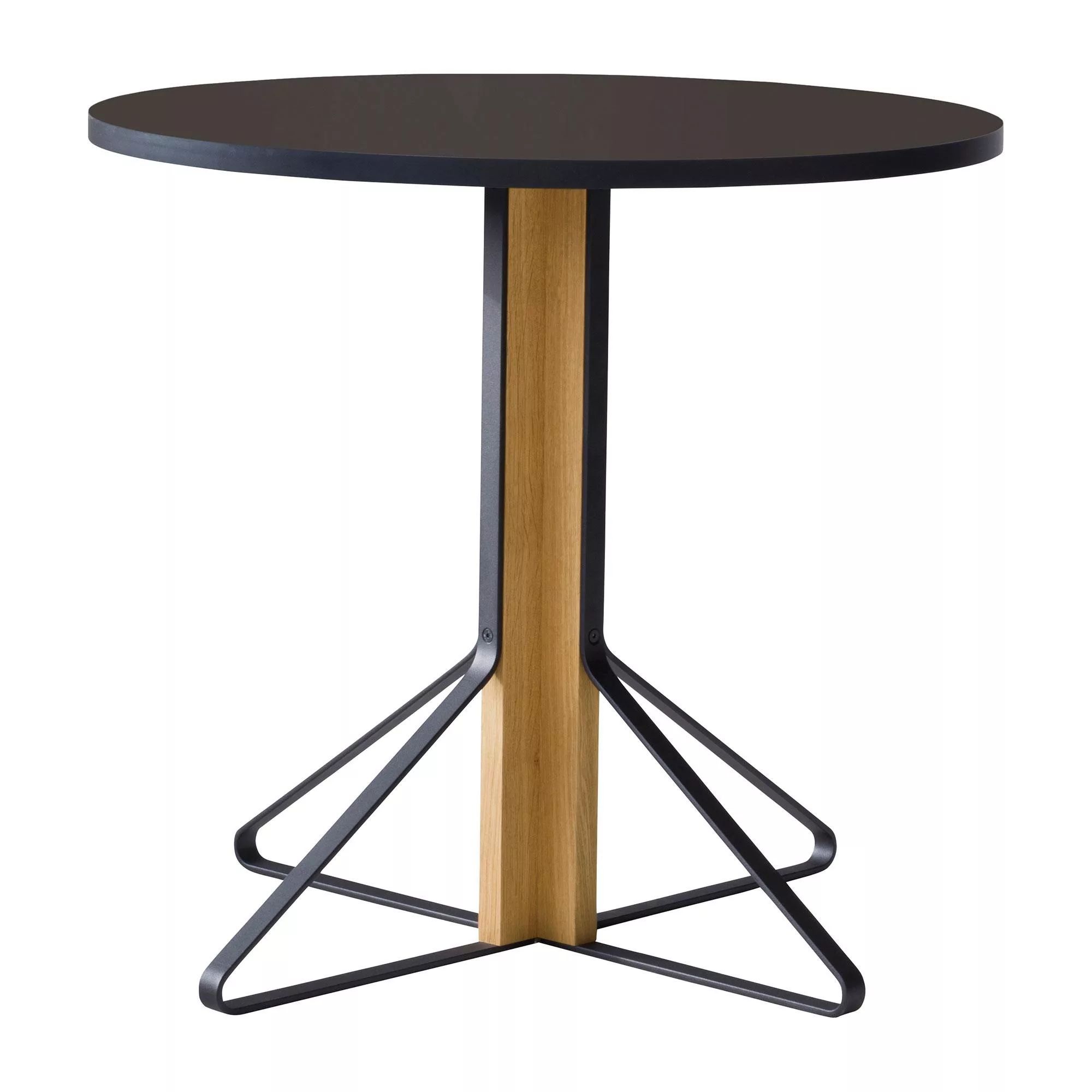 Artek - Kaari REB003 Tisch Eiche klar lackiert Ø80cm - schwarz, natur/Tisch günstig online kaufen