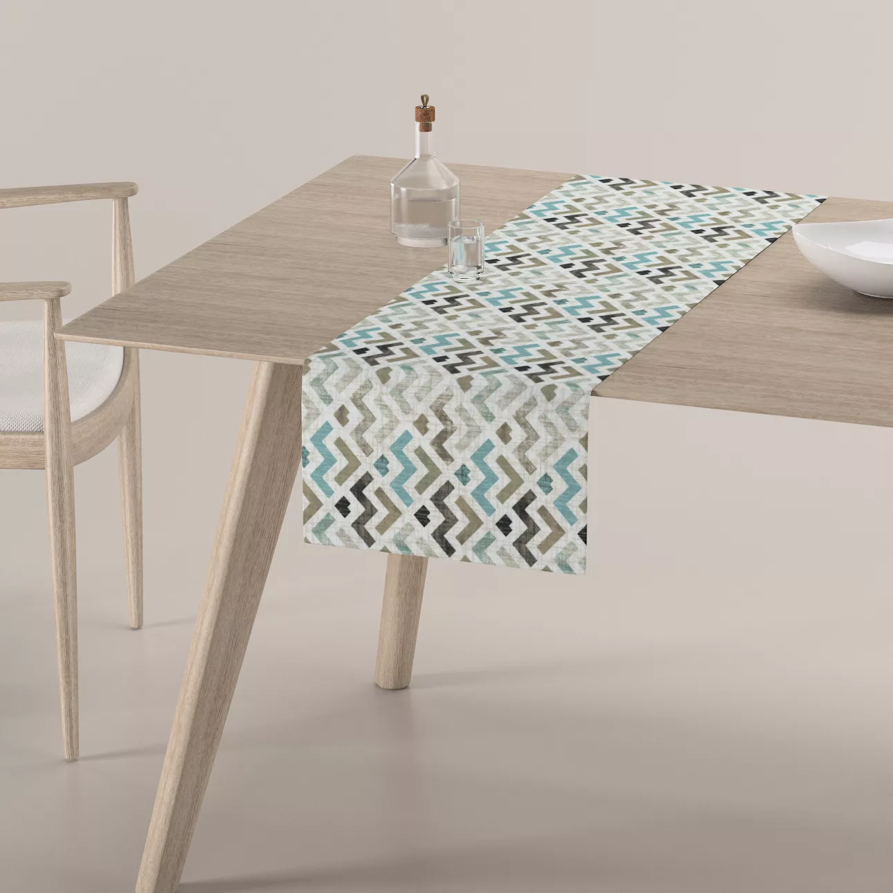 Tischläufer, blau-beige, 40 x 130 cm, Modern (141-93) günstig online kaufen