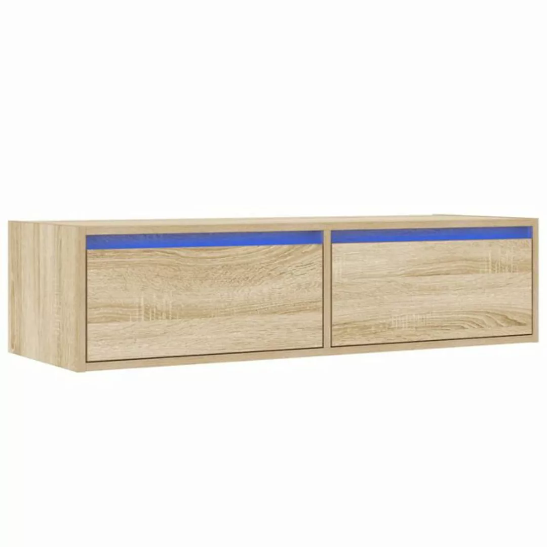 vidaXL TV-Schrank TV-Schrank mit LED-Leuchten Sonoma-Eiche 100x35,5x25 cm ( günstig online kaufen