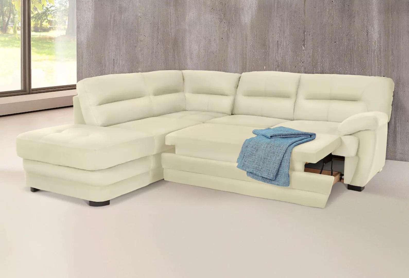 COTTA Ecksofa "Royale L-Form", wahlweise mit Bettfunktion günstig online kaufen