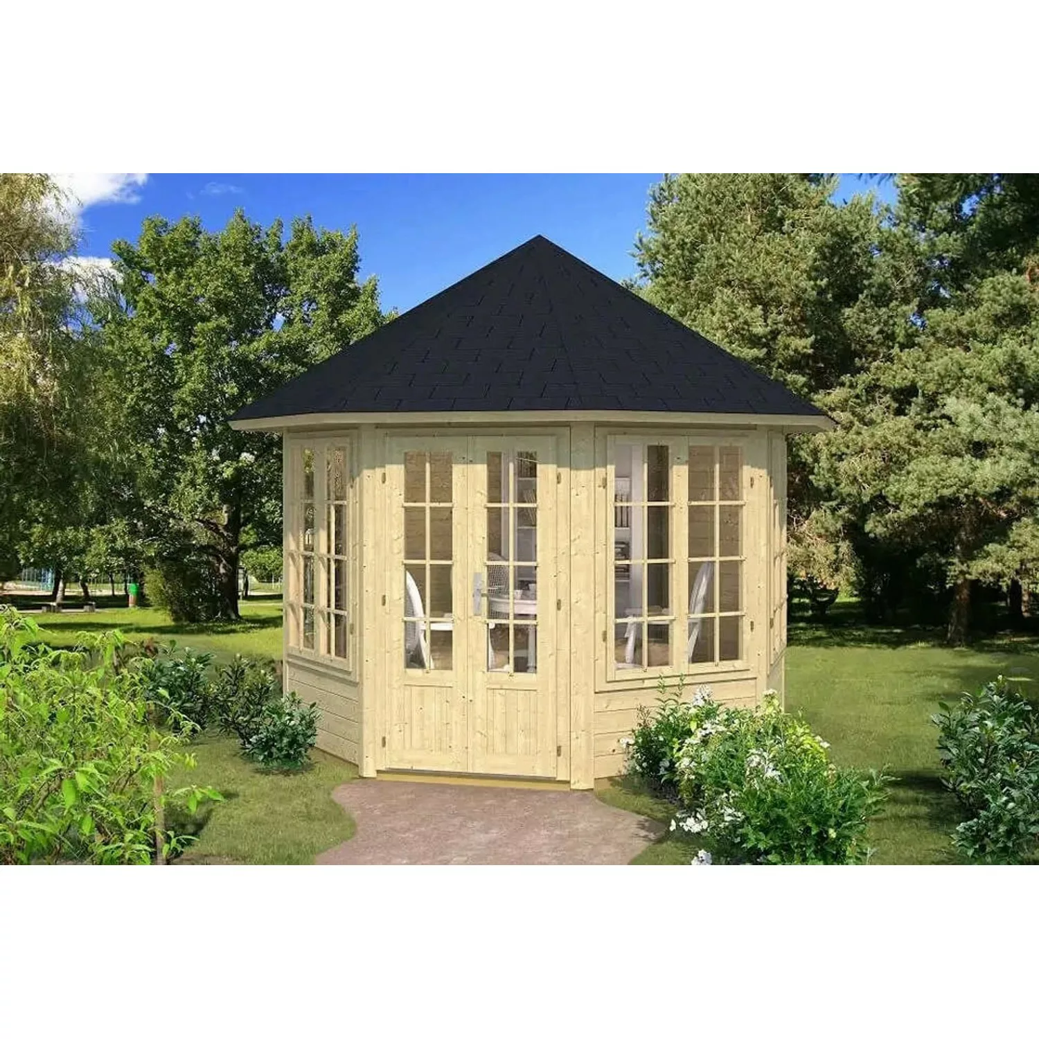 Finntherm Pavillon Louise-40 Naturbelassen 288 cm x 288 cm günstig online kaufen