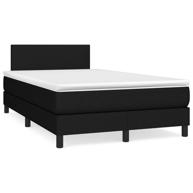 furnicato Bett Boxspringbett mit Matratze Schwarz 120x200 cm Stoff günstig online kaufen