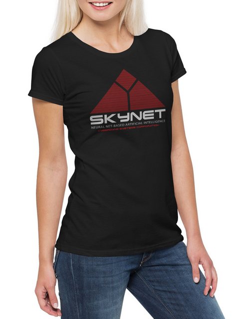 Urban Backwoods Print-Shirt Skynet Damen T-Shirt Research Cyberdine Systems günstig online kaufen