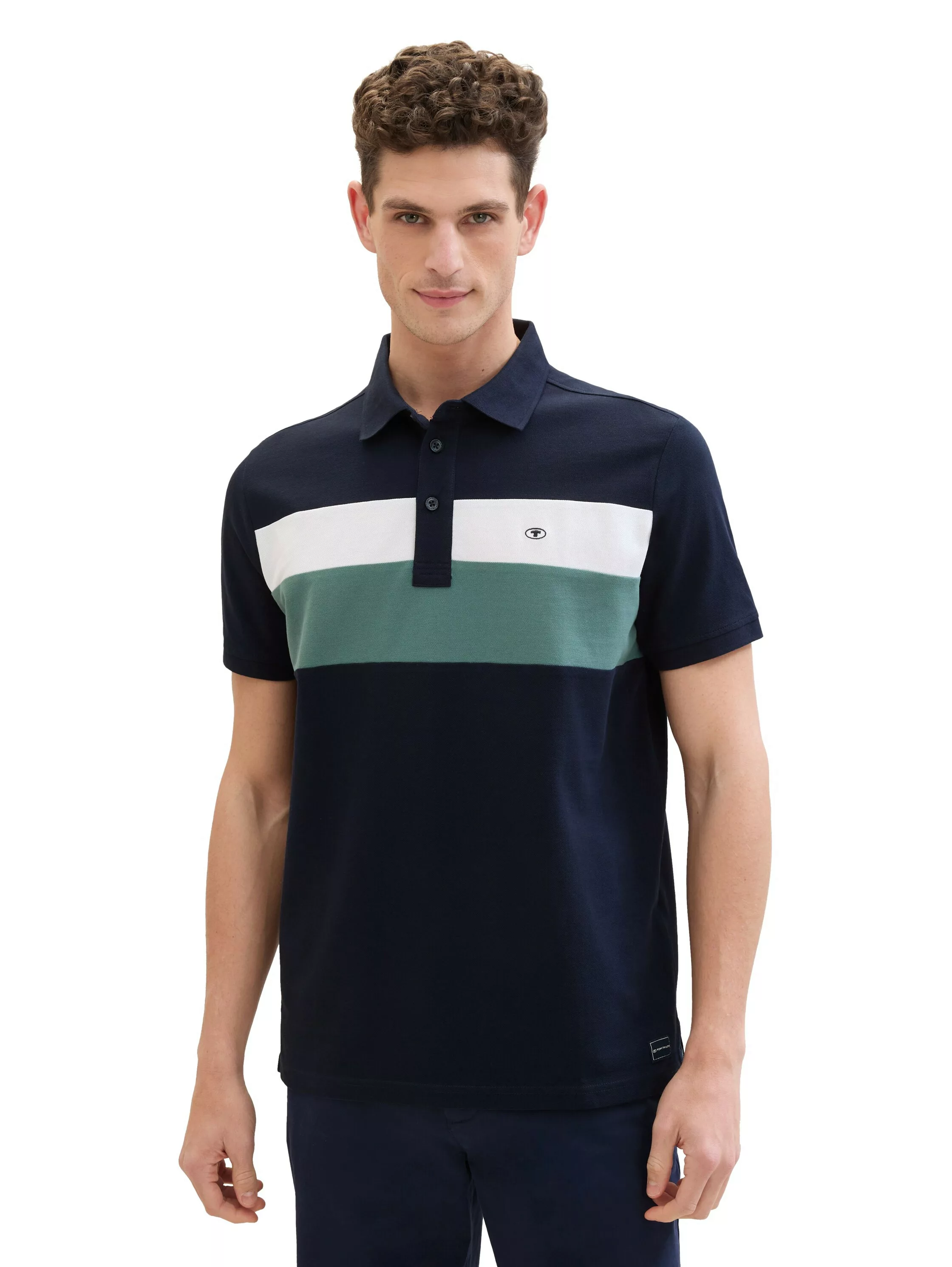 TOM TAILOR Poloshirt mit Logoprägung auf der Brust günstig online kaufen