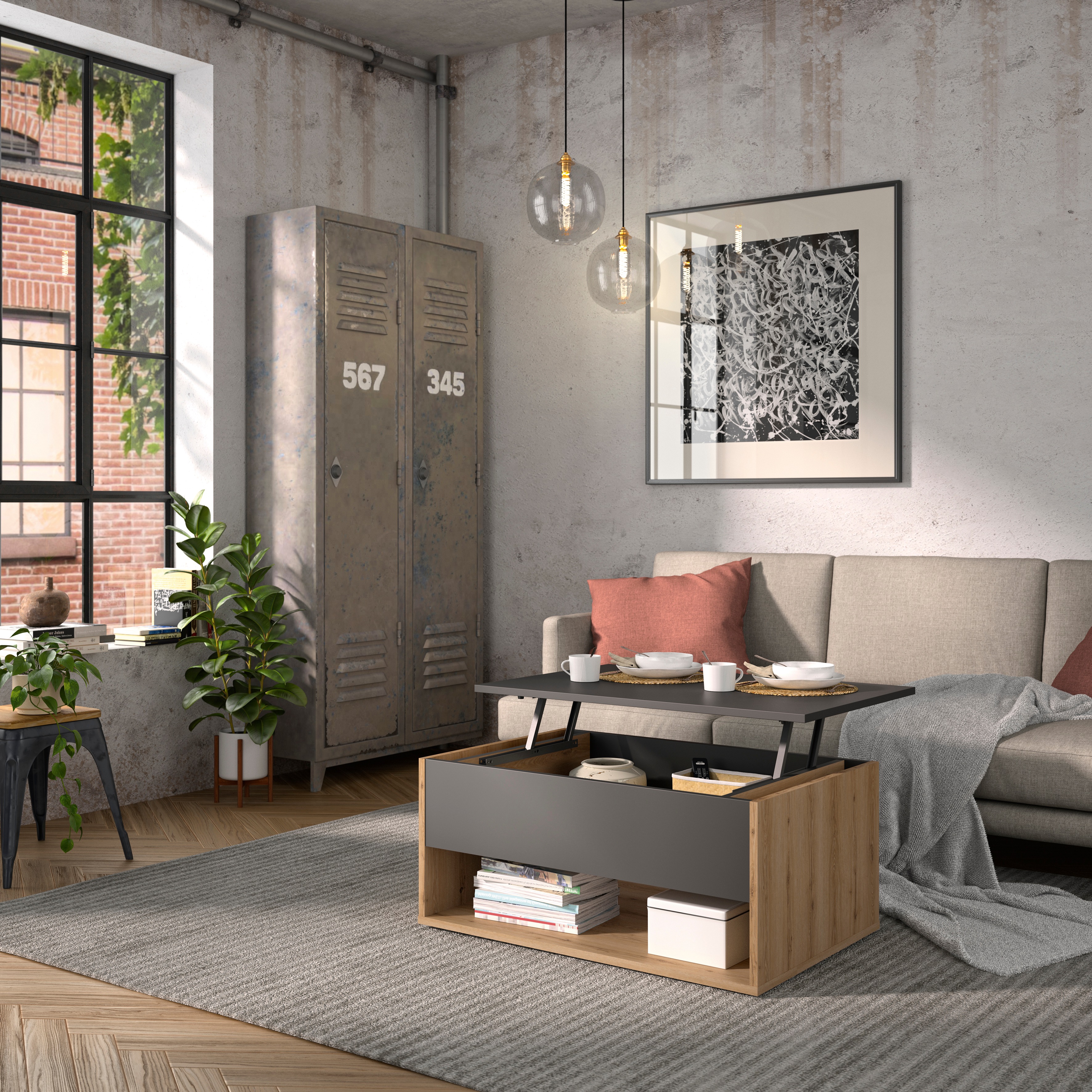 Gami Couchtisch "Urban", Couchtisch mit hochklappbarer Platte günstig online kaufen