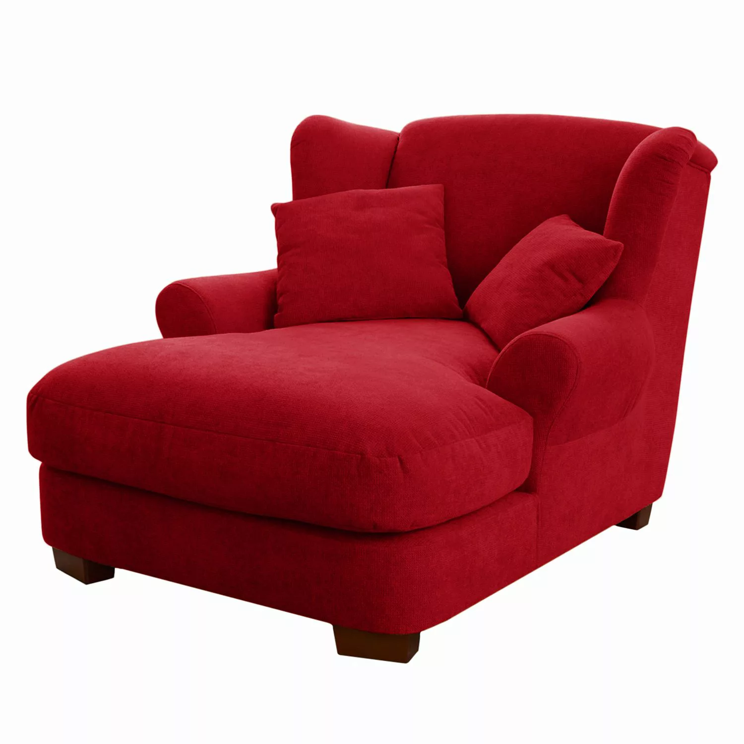 home24 Ridgevalley XXL Sessel Liwan I Rot Strukturstoff 120x99x145 cm (BxHx günstig online kaufen