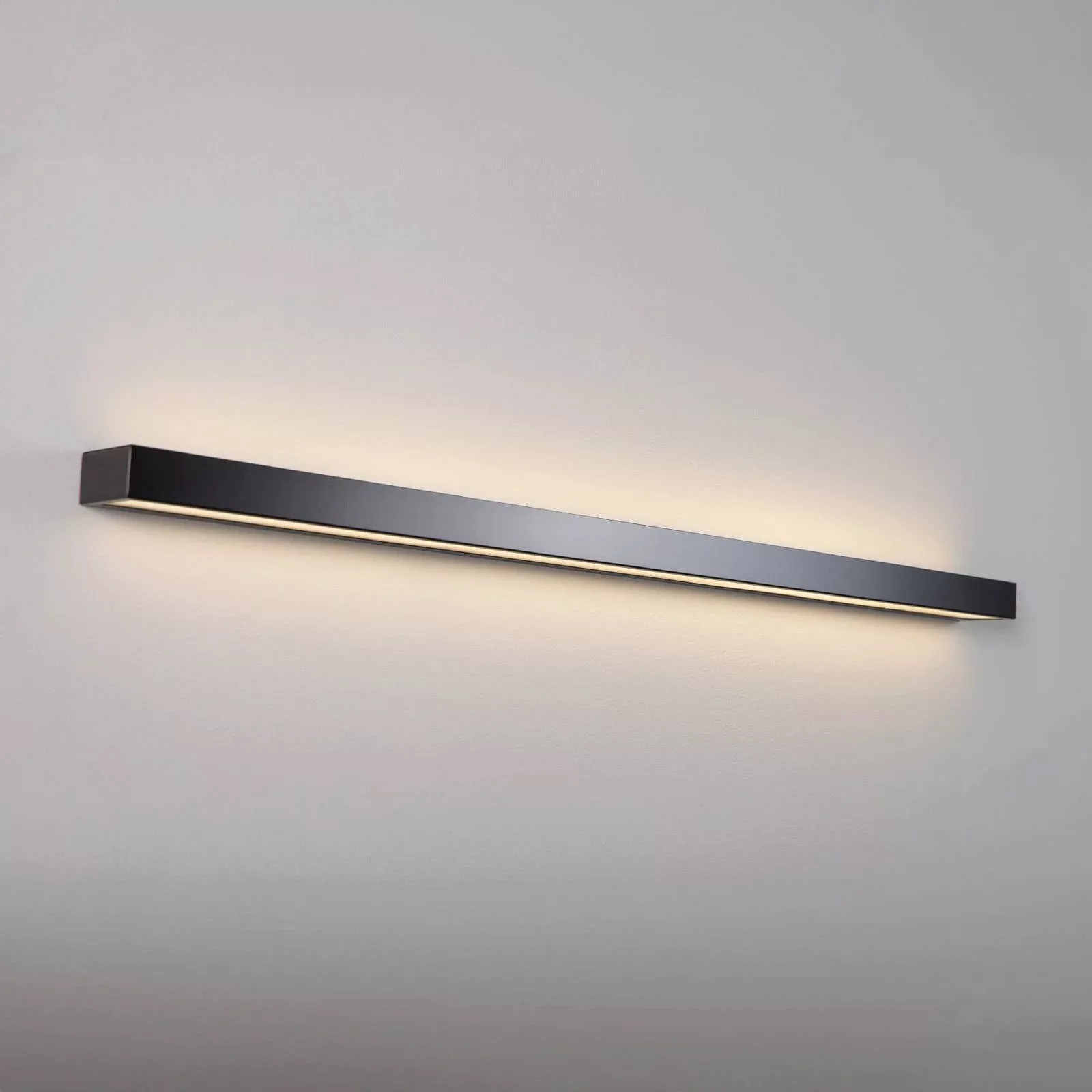 LED-Wandleuchte Mera, Breite 120cm, schwarz, 3000K günstig online kaufen