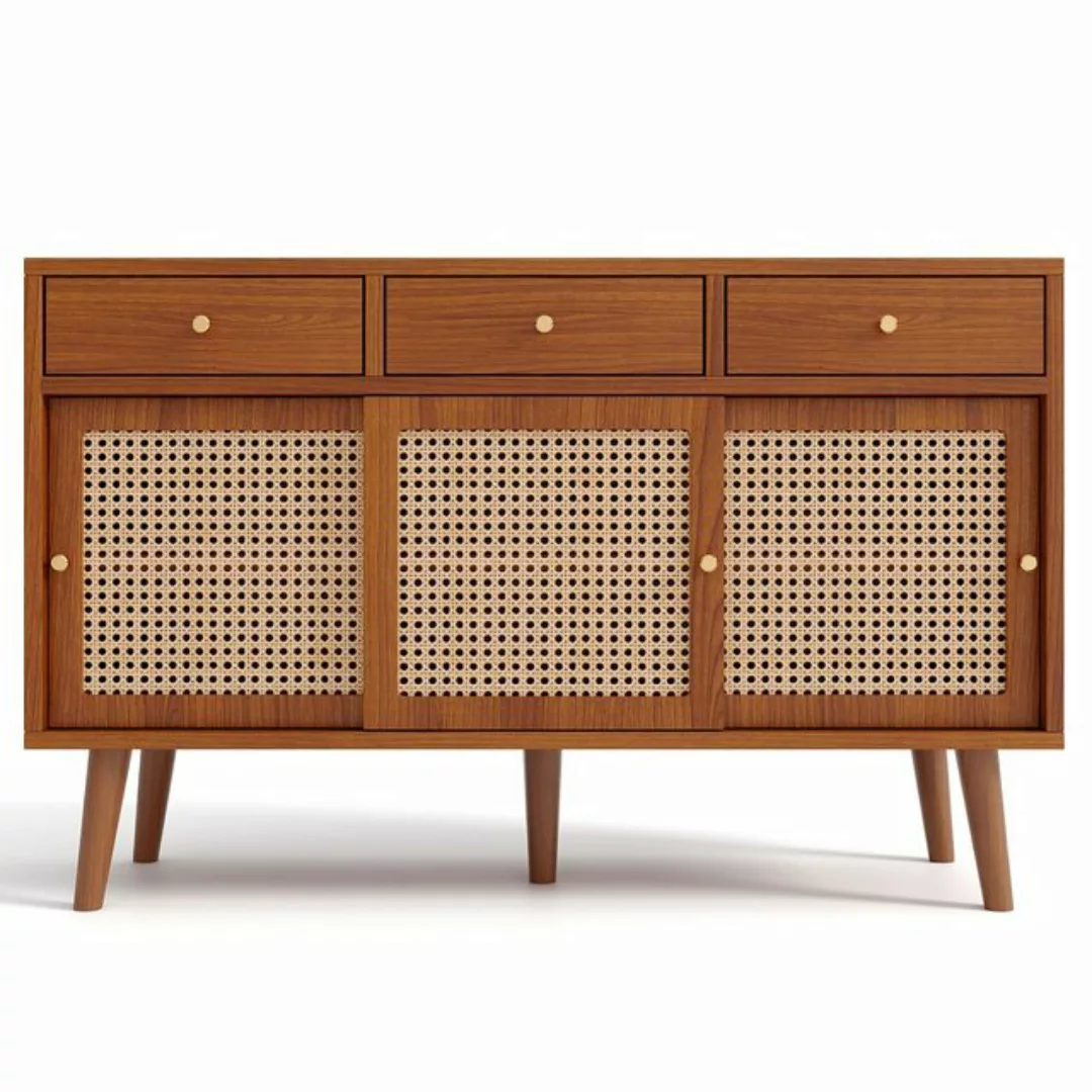 SIKAINI Beistellschrank (Sideboard, Kommode mit 3 Schubladen und 3 Schiebet günstig online kaufen