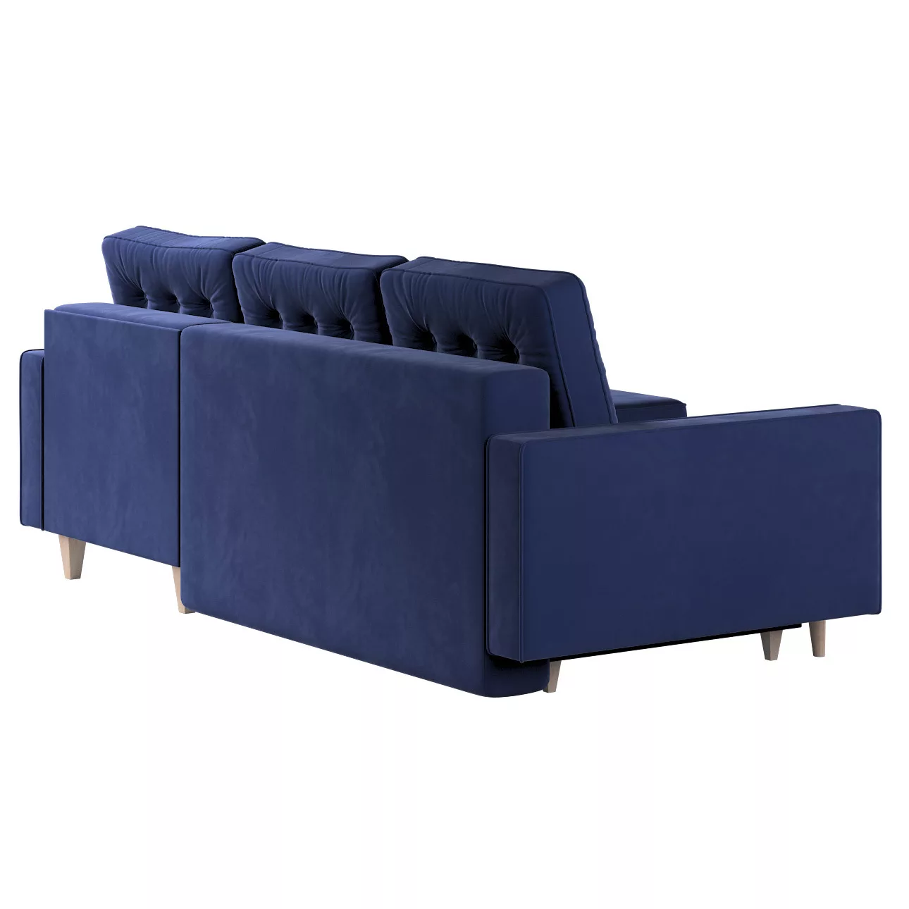 Ausklappbares Ecksofa Svein, dunkelblau, 224x164x91, Polsterstoffe (RI81) günstig online kaufen