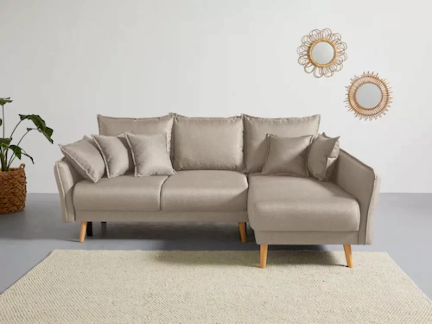 Home affaire Ecksofa »Granbo L-Form«, incl. Bettfunktion und Bettkasten, Fe günstig online kaufen