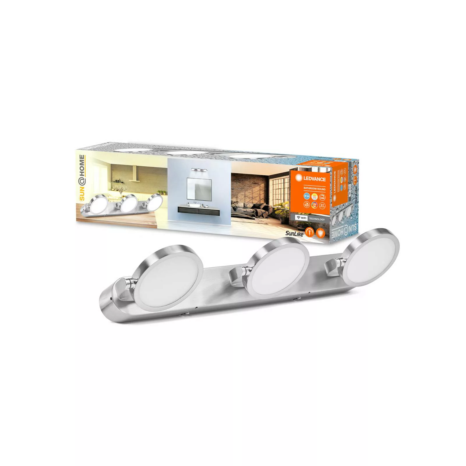 Ledvance Badezimmerleuchte Sun@Home Smart+ Badezimmer Silber Ø 45 cm günstig online kaufen