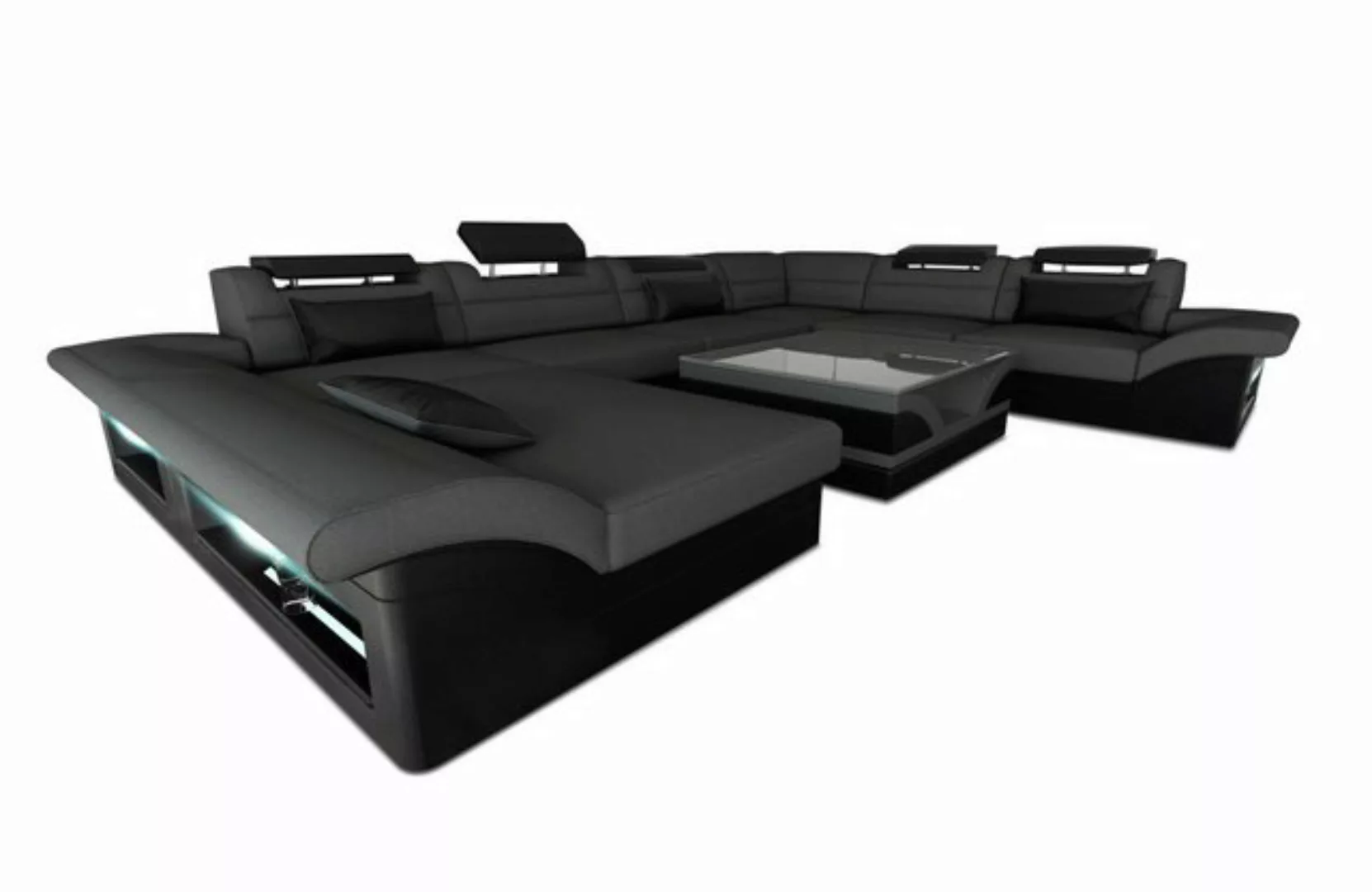 Sofa Dreams Wohnlandschaft Polster Stoffsofa Couch Enzo XXL U Form Stoff So günstig online kaufen