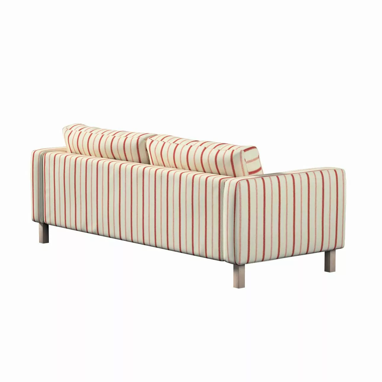 Bezug für Karlstad 3-Sitzer Sofa nicht ausklappbar, kurz, creme- rot gestre günstig online kaufen