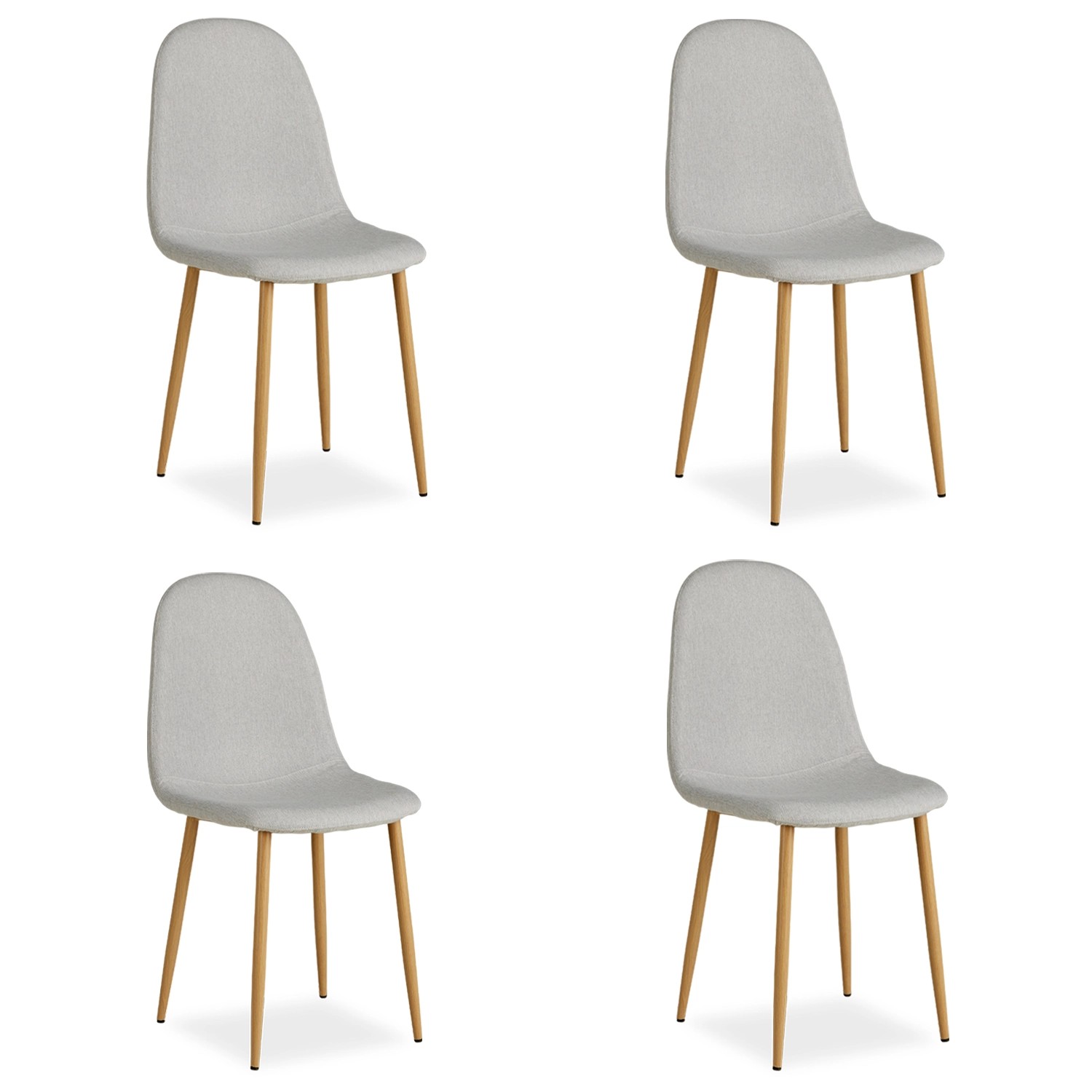 Homestyle4u Esszimmerstuhl 4er Set in Grau 2337 günstig online kaufen
