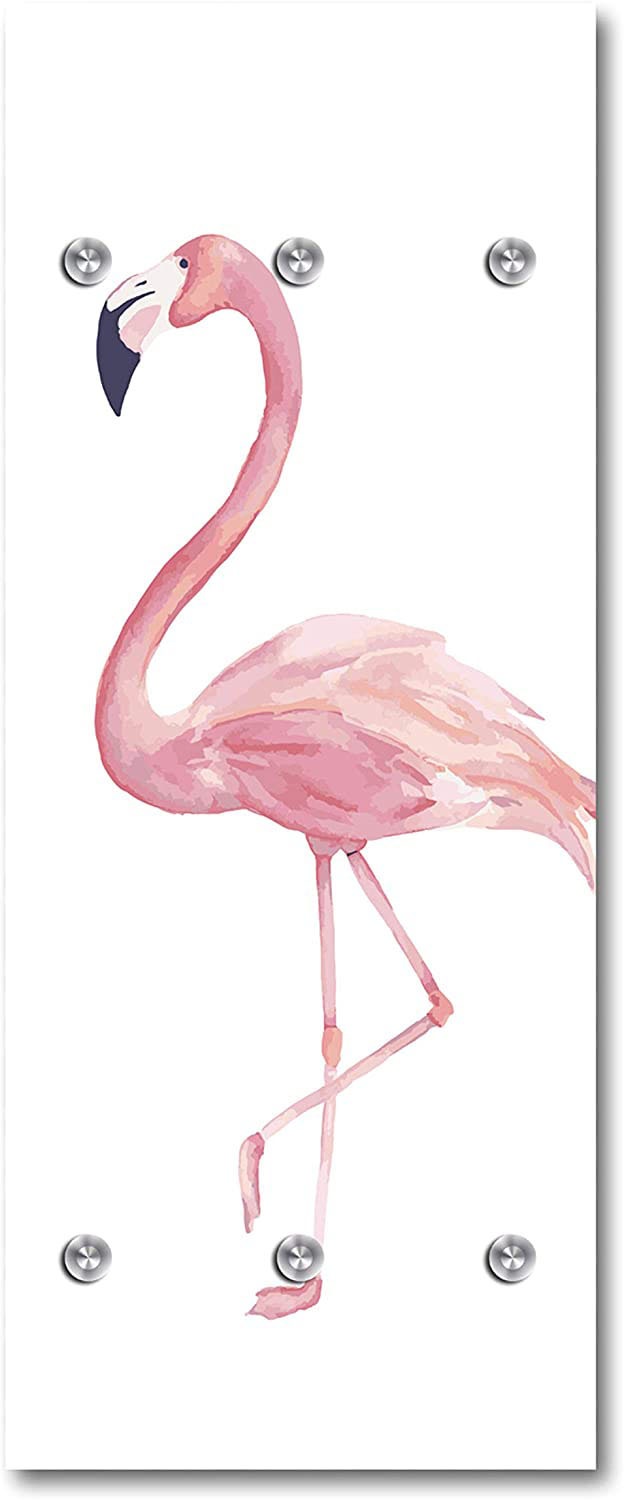 queence Garderobenleiste "Flamingo", mit 6 Haken, 50 x 120 cm günstig online kaufen