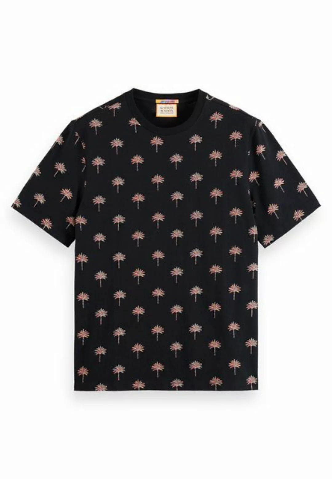 Scotch & Soda T-Shirt Druck Schwarz Mini AOP - Größe L günstig online kaufen