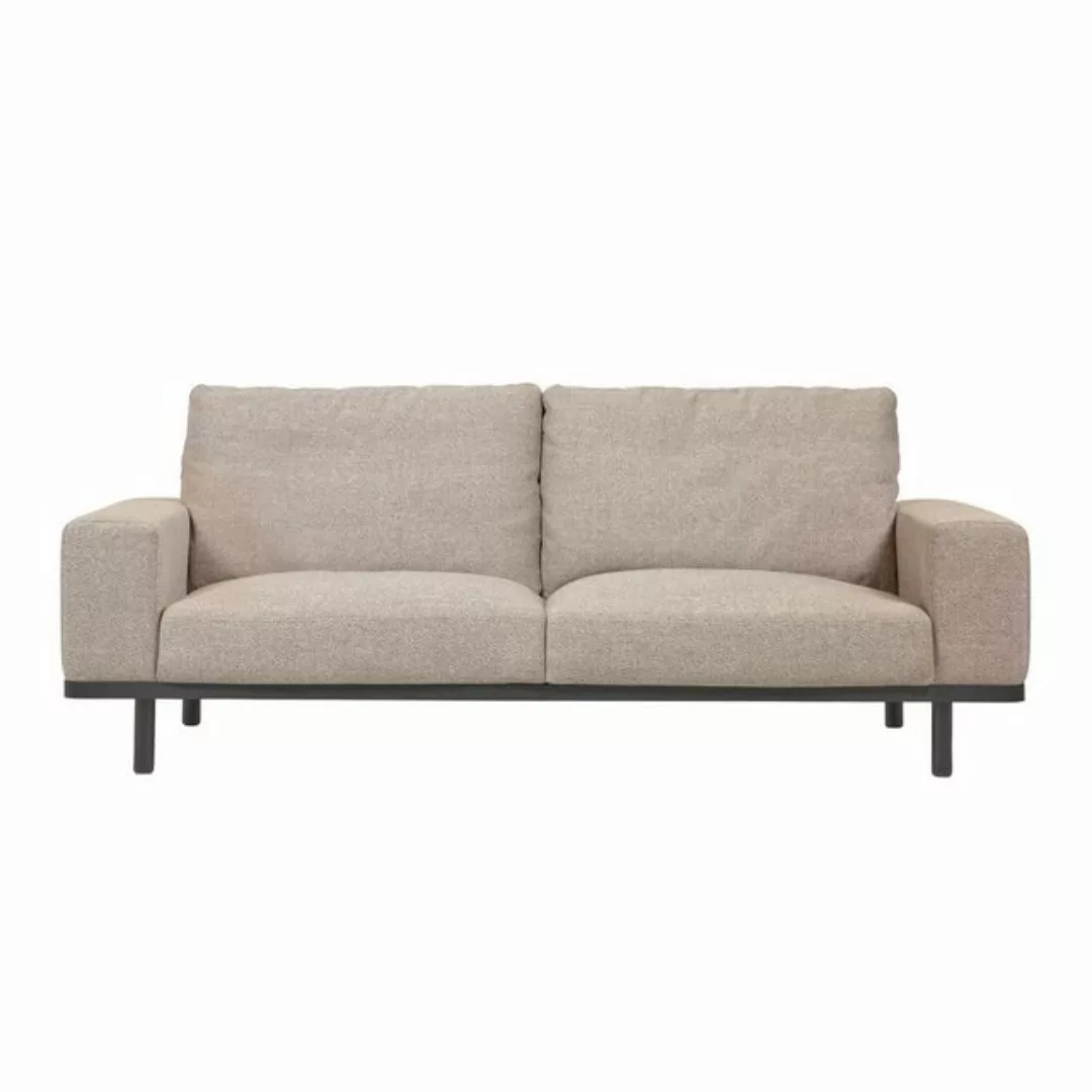 Natur24 Sofa Sofa Noa 3-Sitzer beige mit Beinen in dunklem Finish 230cm Cou günstig online kaufen