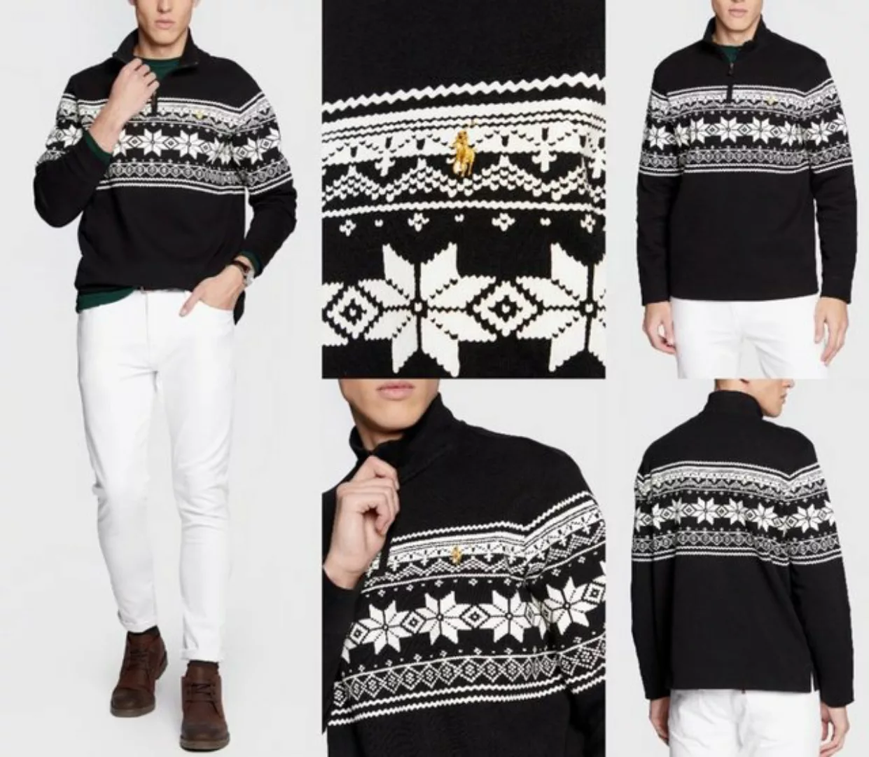 Ralph Lauren Strickpullover POLO RALPH LAUREN Norweger Pullover Troyer Swea günstig online kaufen