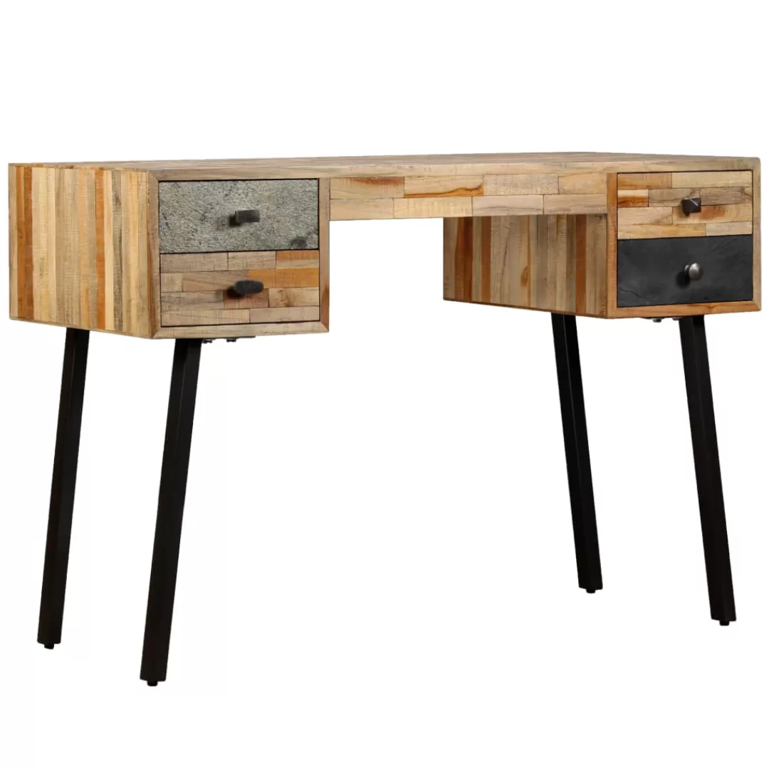 Schreibtisch Wiederverwertetes Teak Massivholz 110 × 50 × 76 Cm günstig online kaufen