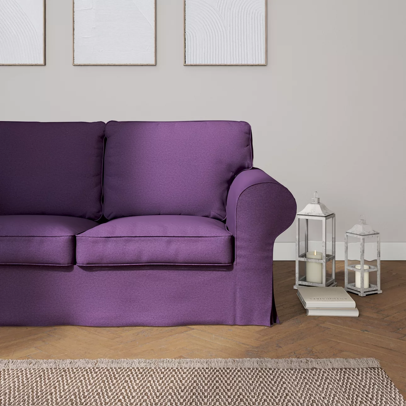 Bezug für Ektorp 2-Sitzer Schlafsofa NEUES Modell, violett, Sofabezug für günstig online kaufen