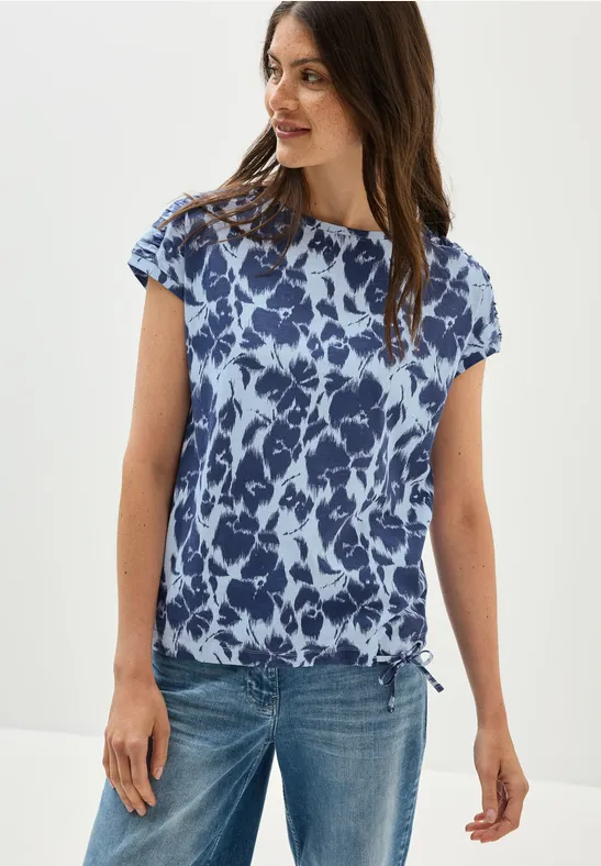 Print Shirt mit Raffung günstig online kaufen