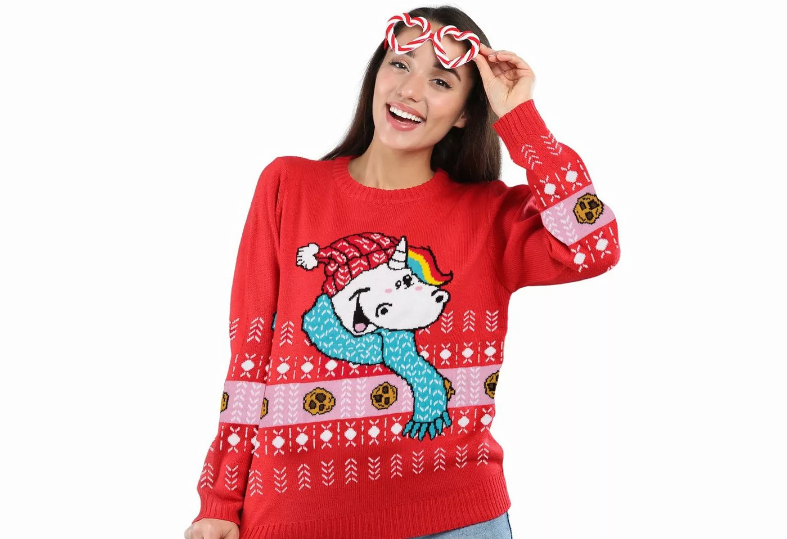 United Labels® Weihnachtspullover Pummel & Friends - Winterpullover günstig online kaufen