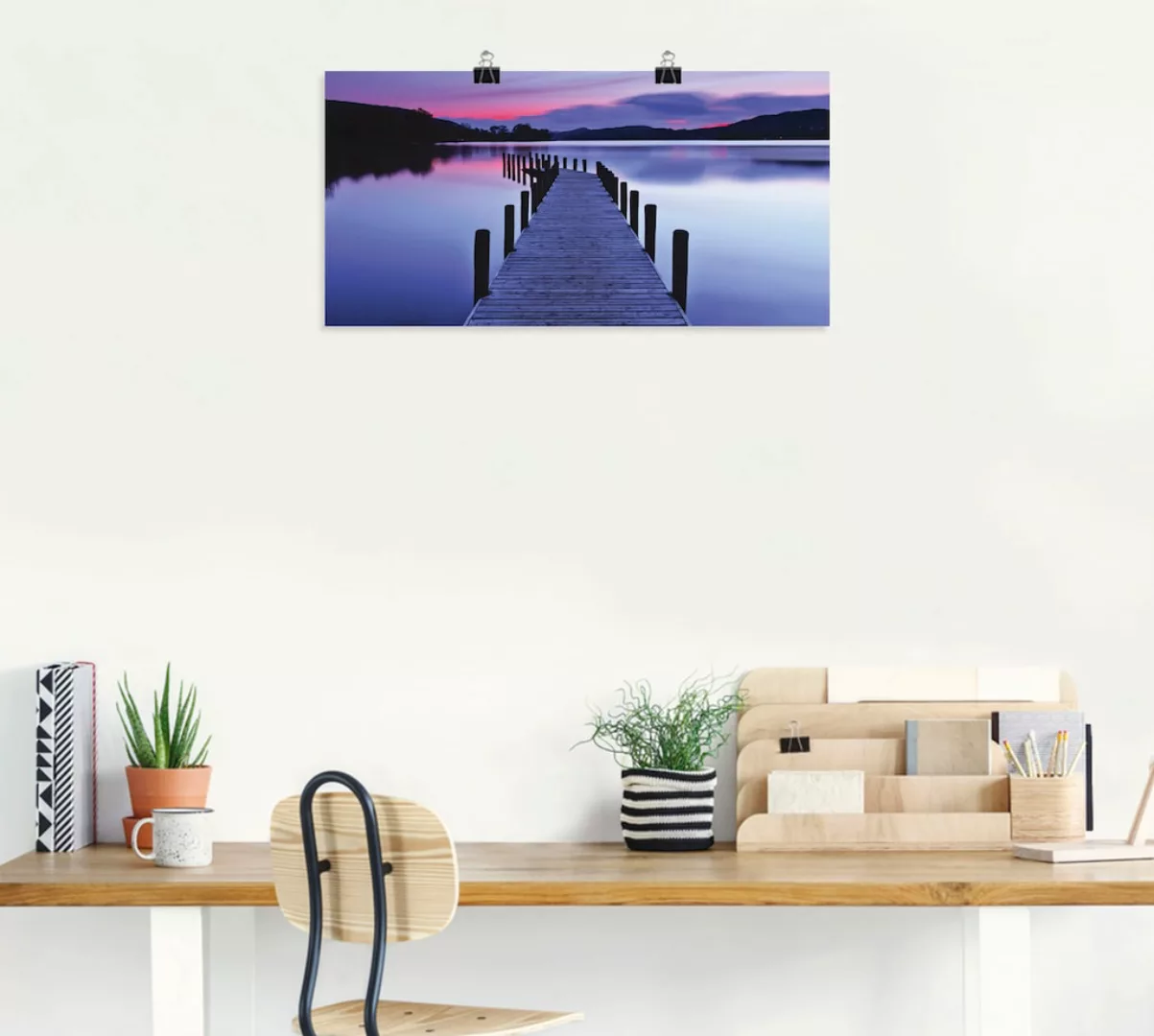 Artland Wandbild "Panorama Steg Coniston Water", Seebilder, (1 St.) günstig online kaufen