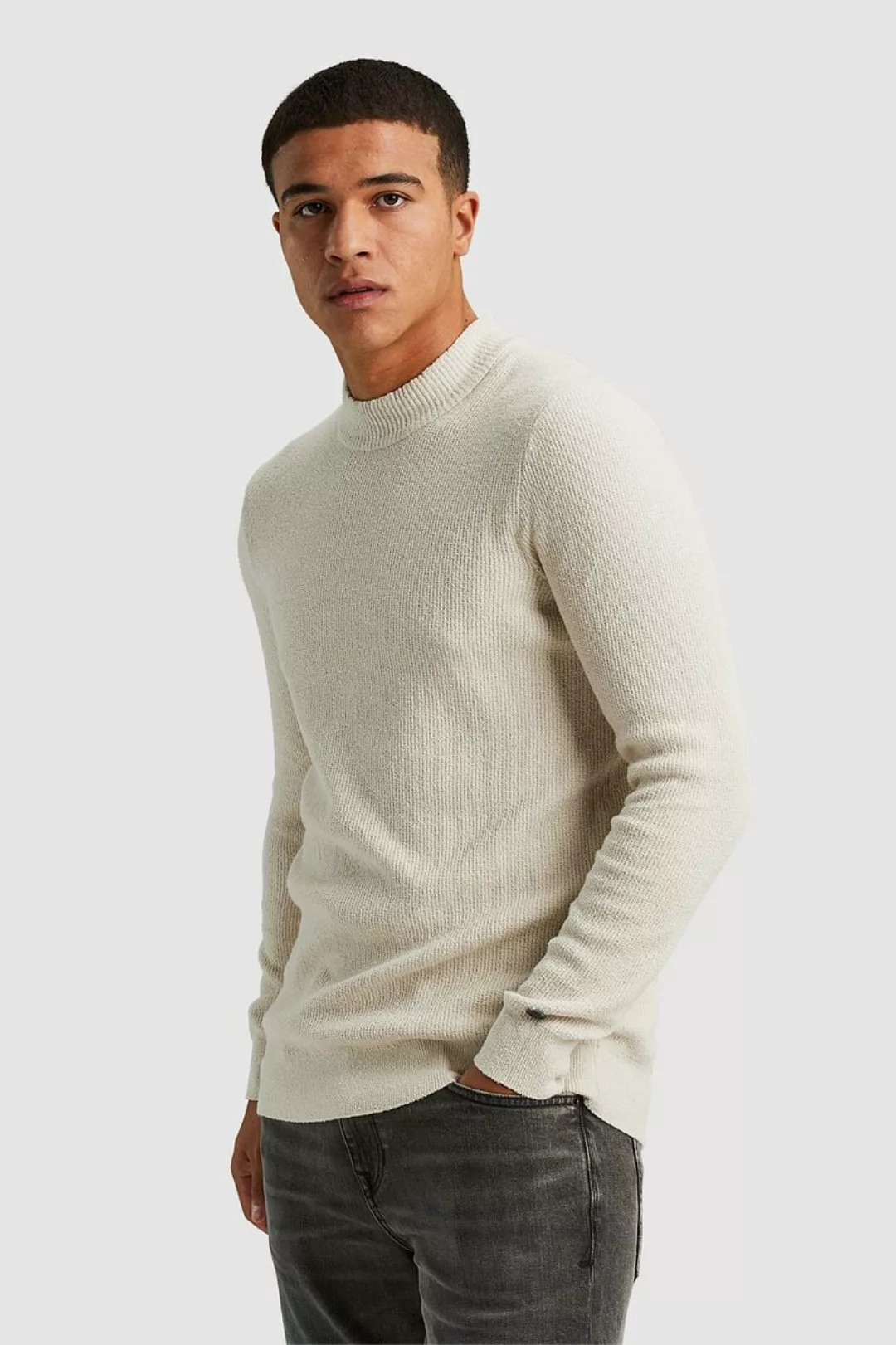 Cast Iron Pullover Fine Bouclé Ecru - Größe M günstig online kaufen