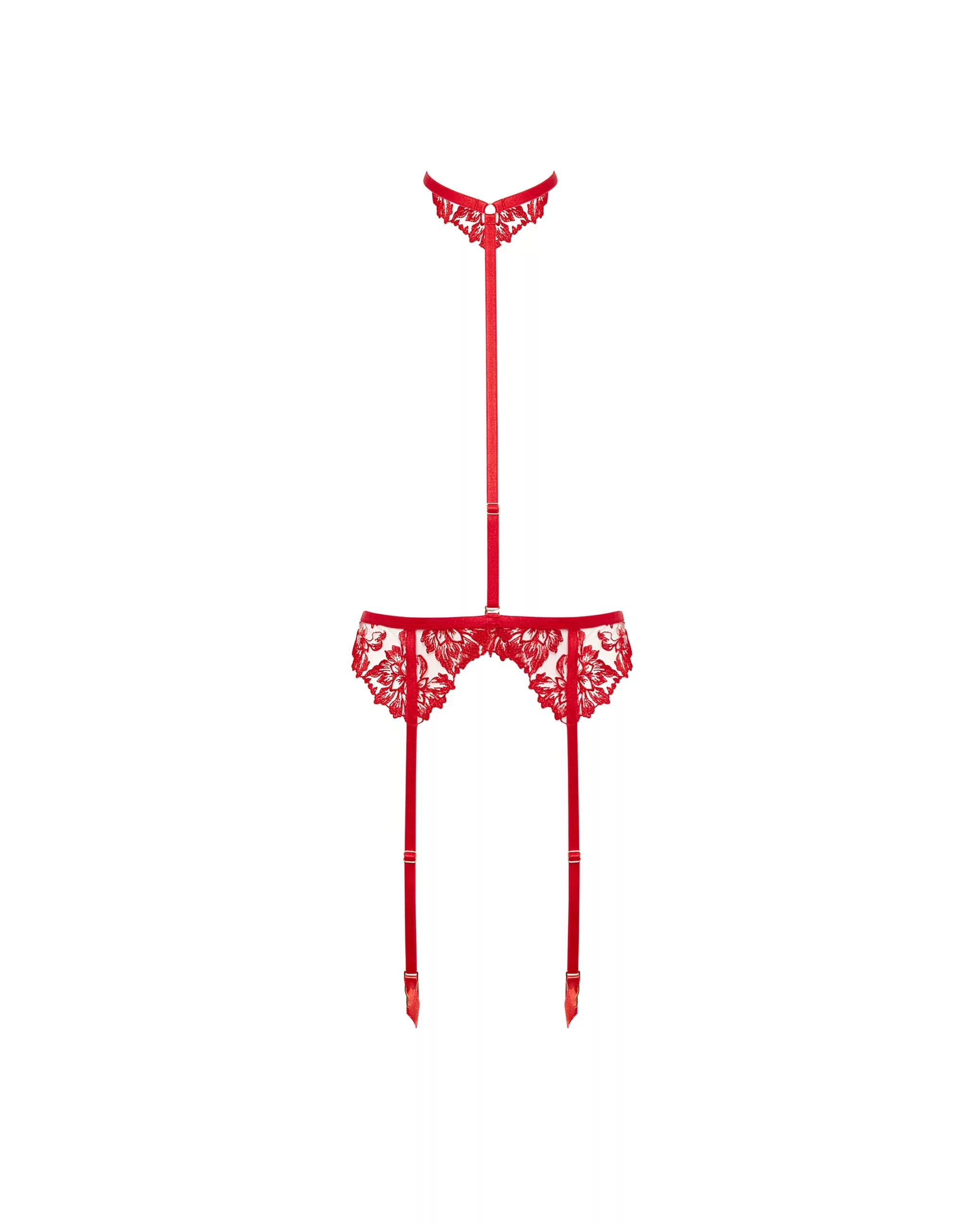 Bluebella Samara Harness (mit abnehmbarem Halsband) Rot/Durchsichtig günstig online kaufen