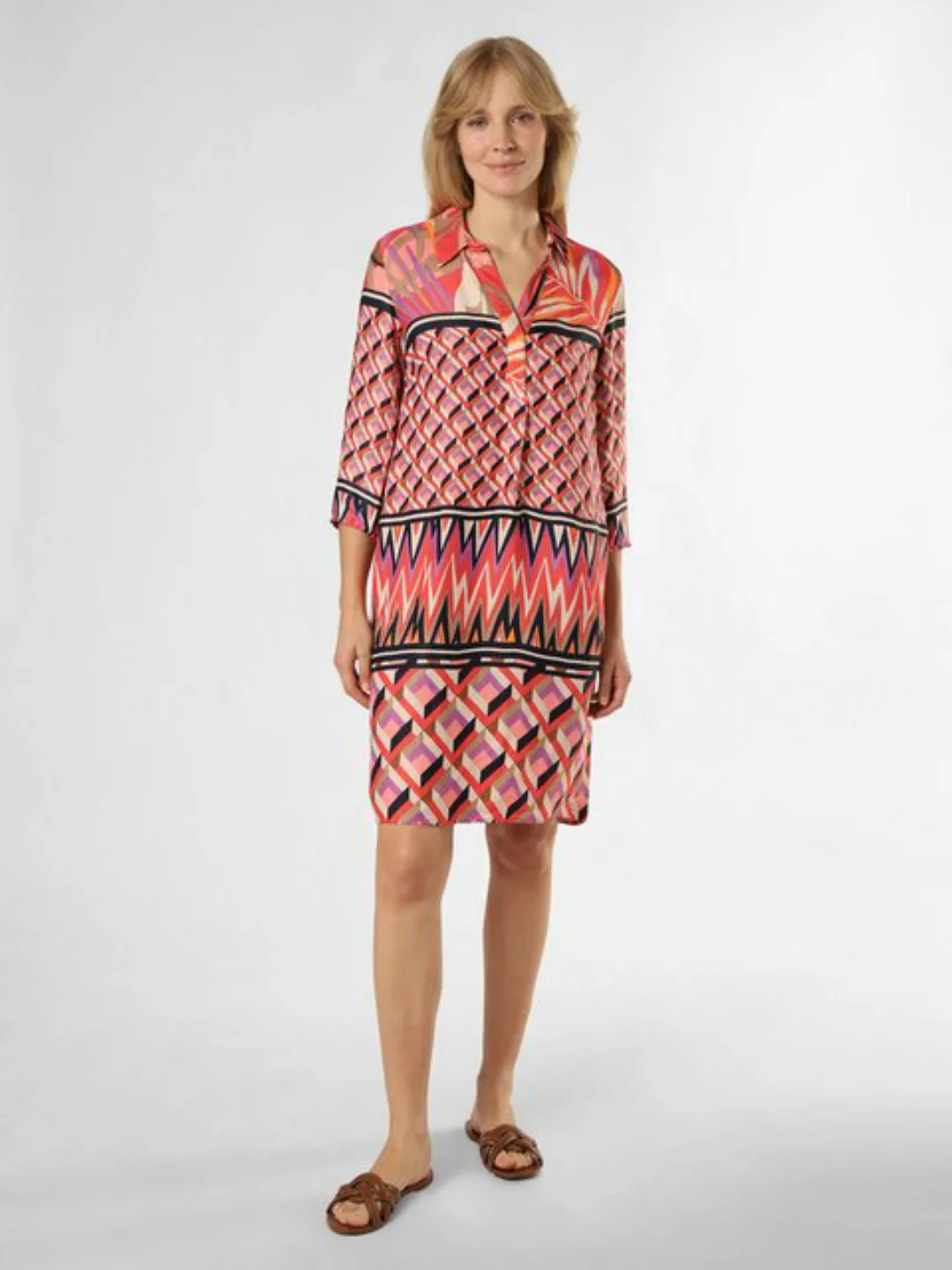 Betty Barclay Sommerkleid Kleid Kurz 3/4 Arm, Red/Beige günstig online kaufen