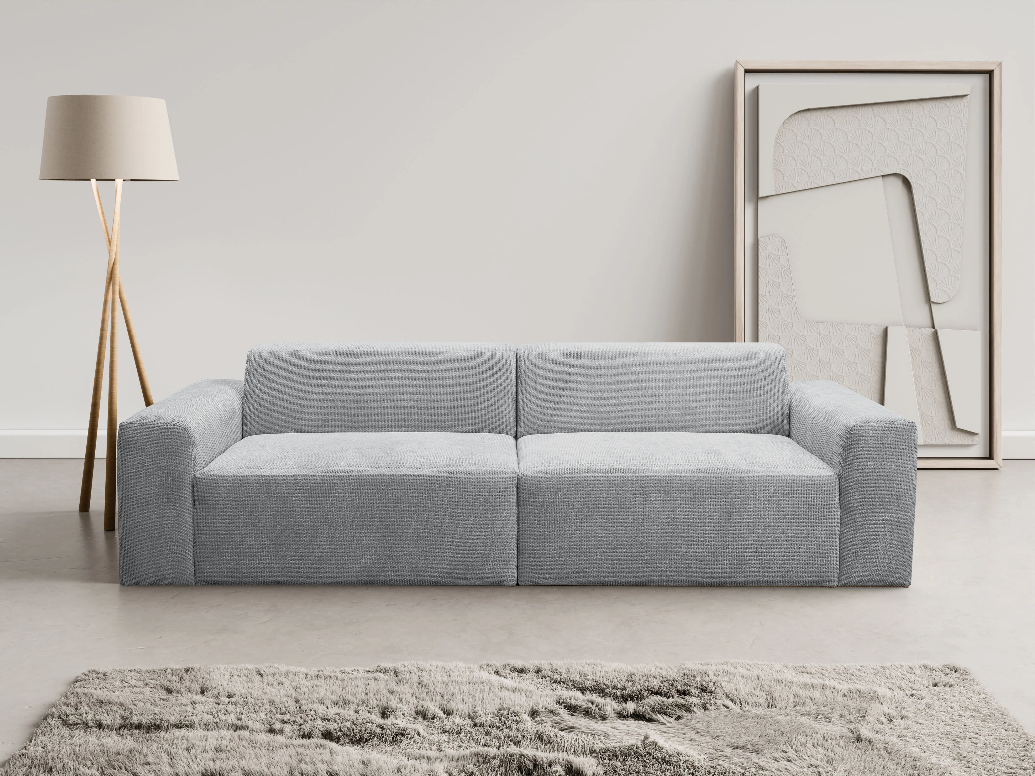 WERK2 Sofa "Zeus 3-Sitzer", Curvy Trend 3-Sitzer mit urbaner Optik günstig online kaufen