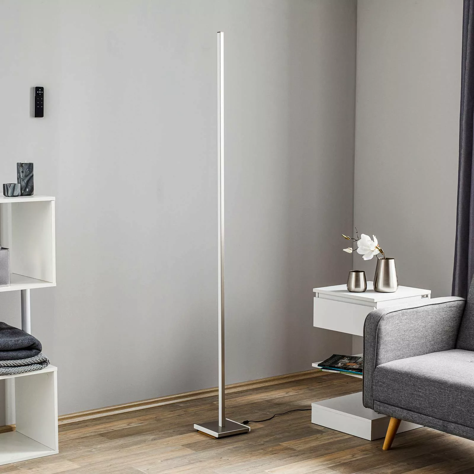 Funktionale LED-Stehlampe Orix in Weiß, 180 cm günstig online kaufen
