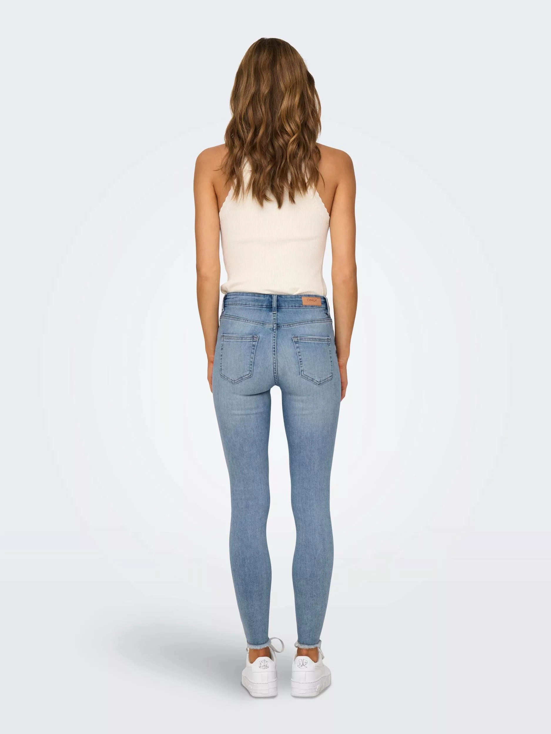 Only Damen Jeans ONLBLUSH MID SK REA685 - Skinny Fit - Blau - Light Medium günstig online kaufen