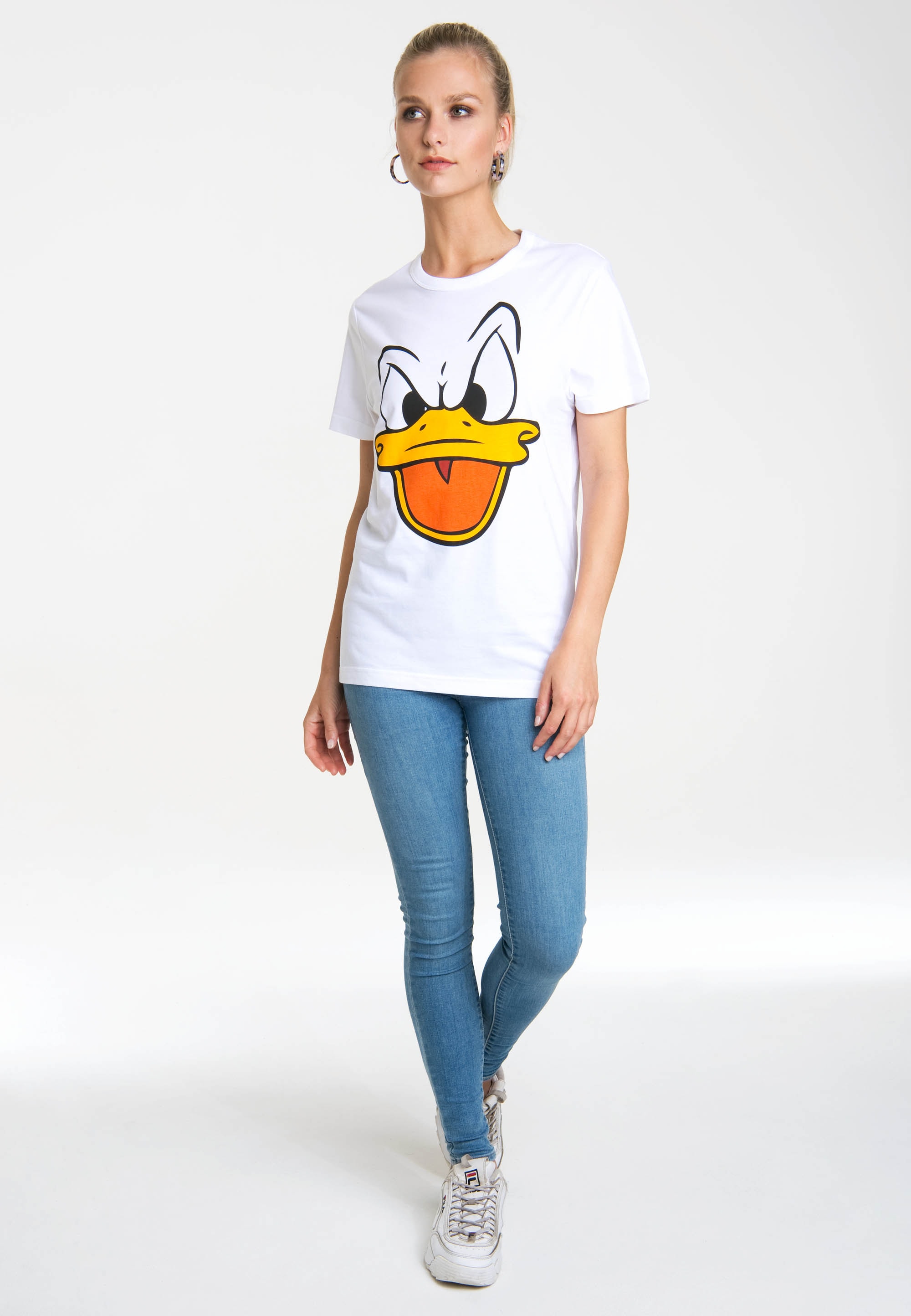 LOGOSHIRT T-Shirt "Donald Duck – Face", mit lizenziertem Originaldesign günstig online kaufen