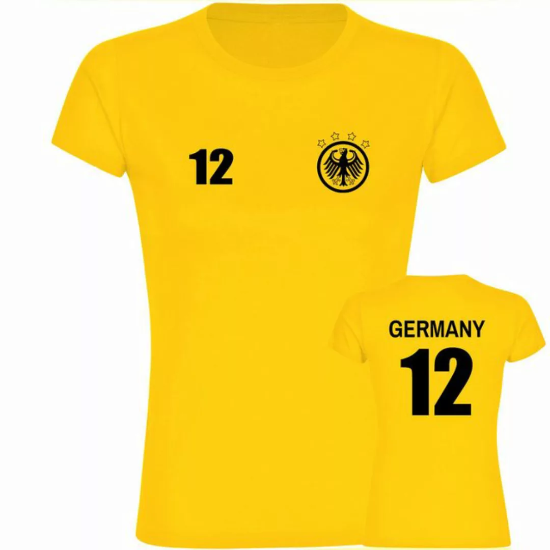 multifanshop T-Shirt Damen Germany - Adler Retro Trikot 12 - Frauen günstig online kaufen