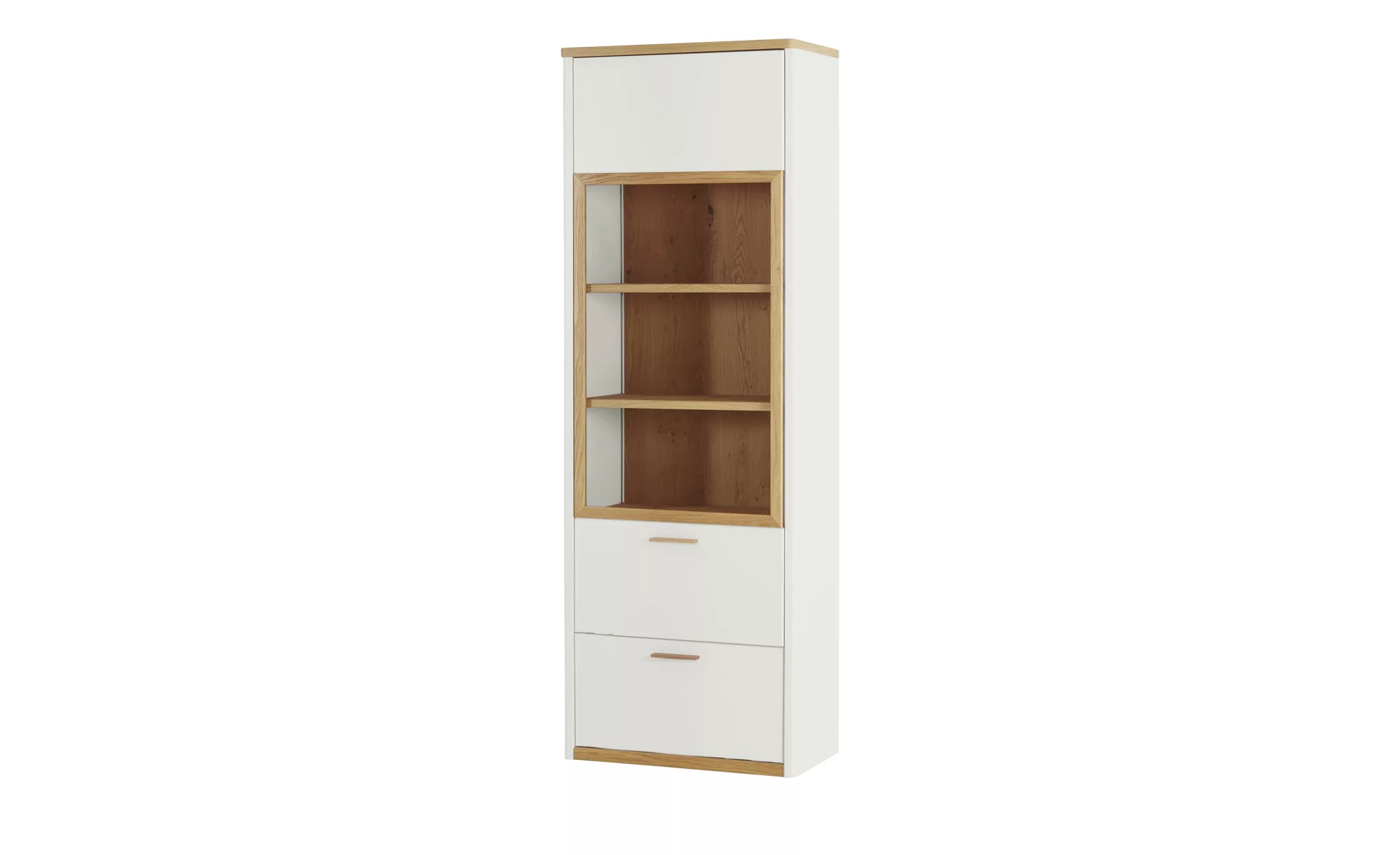 Wohnwert Vitrine  Libro Plus ¦ weiß ¦ Maße (cm): B: 76 H: 219 T: 41 Kommode günstig online kaufen