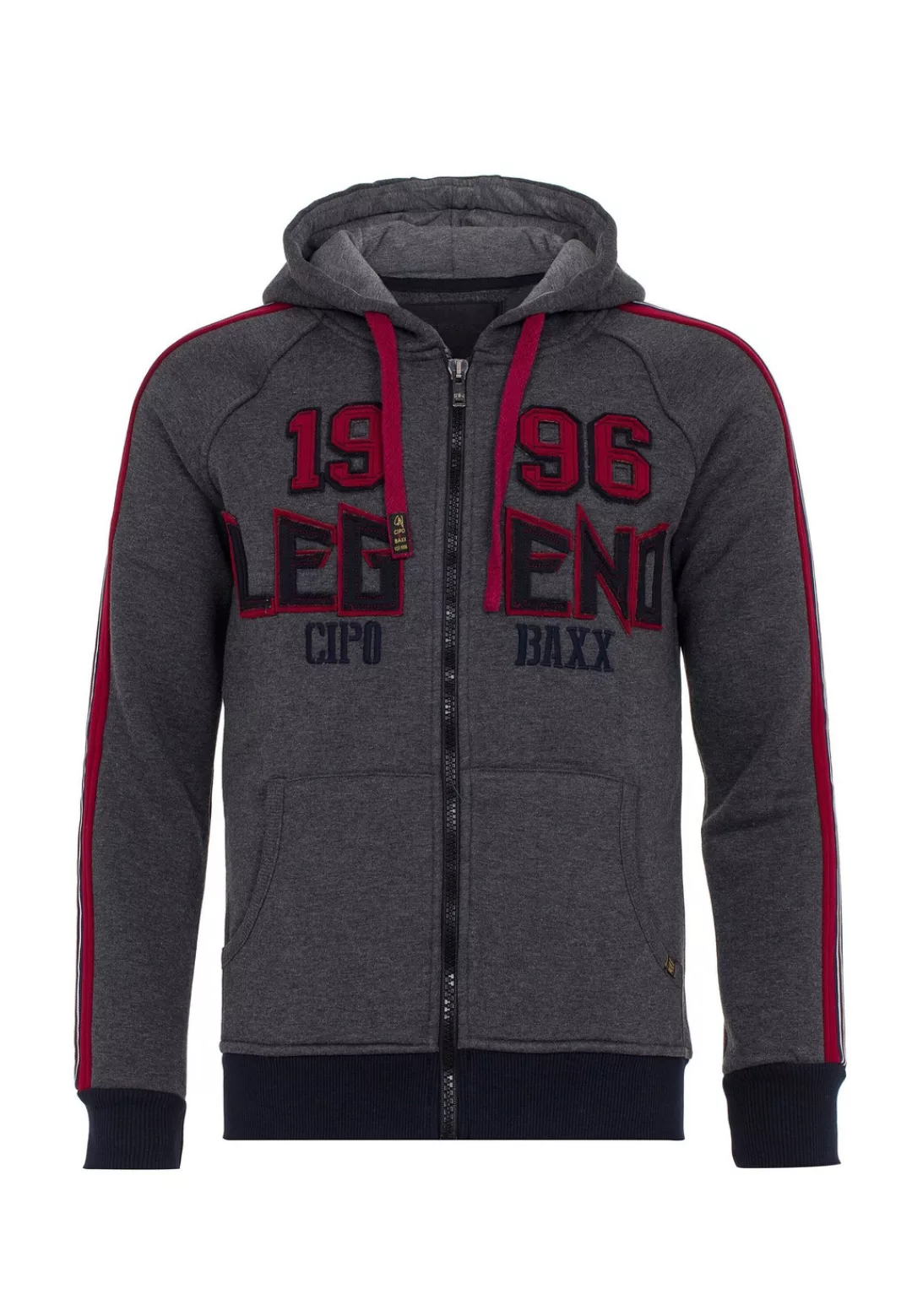 Cipo & Baxx Sweatjacke "Sweatjacke", Mit lässiger Kapuze, CL357 günstig online kaufen