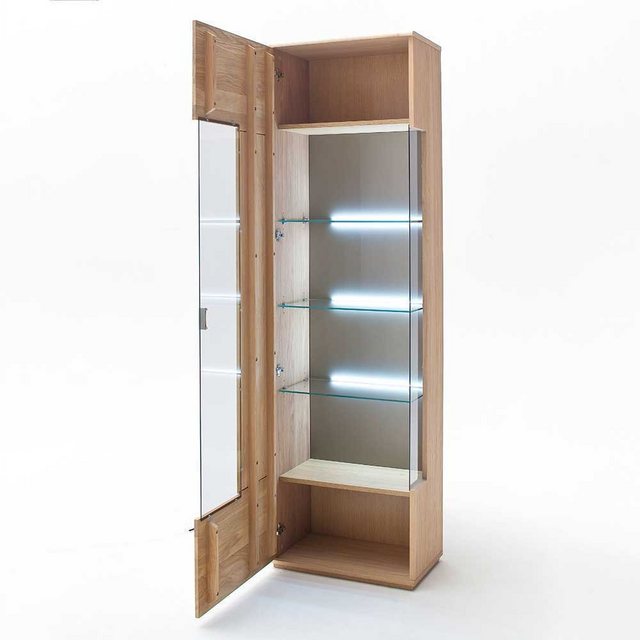 Pharao24 Vitrine Renemia aus Massivholz, mit LED Beleuchtung günstig online kaufen