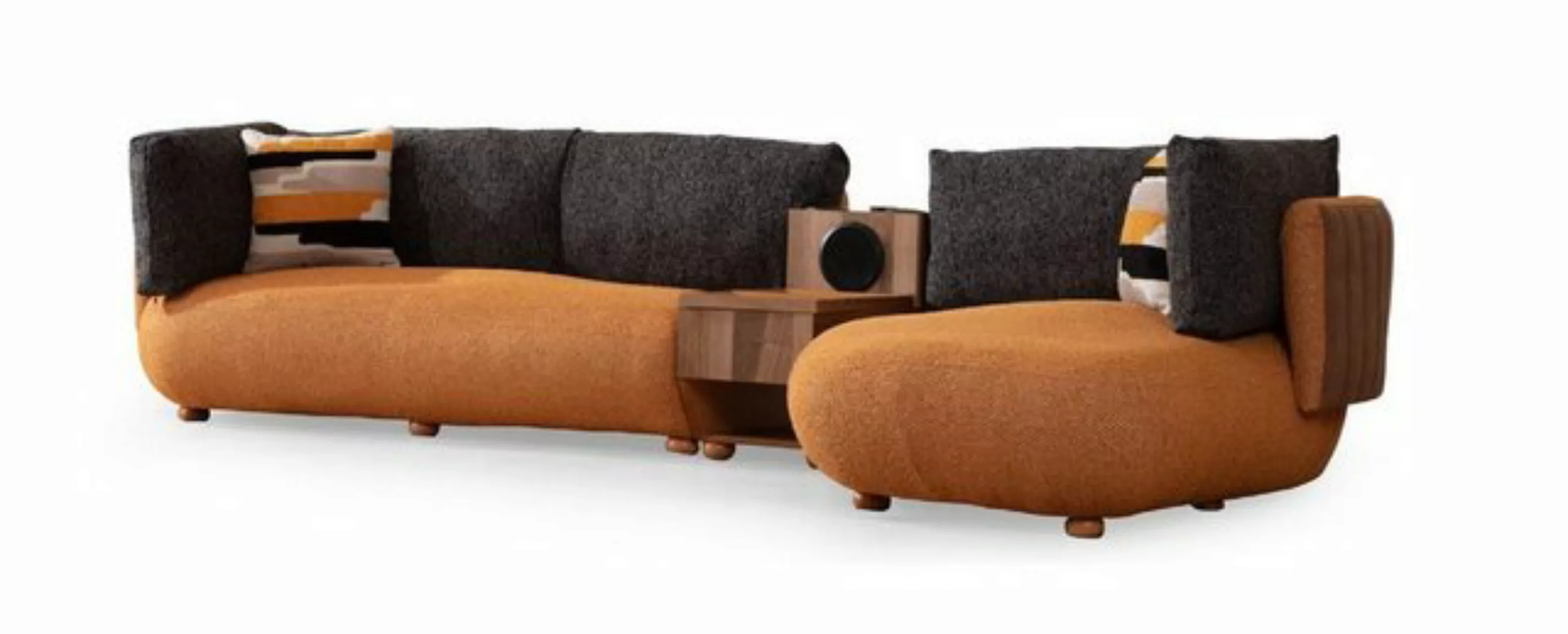 JVmoebel Ecksofa Modernes Oranges Ecksofa L-Form Wohnzimmer Sofa Designer H günstig online kaufen