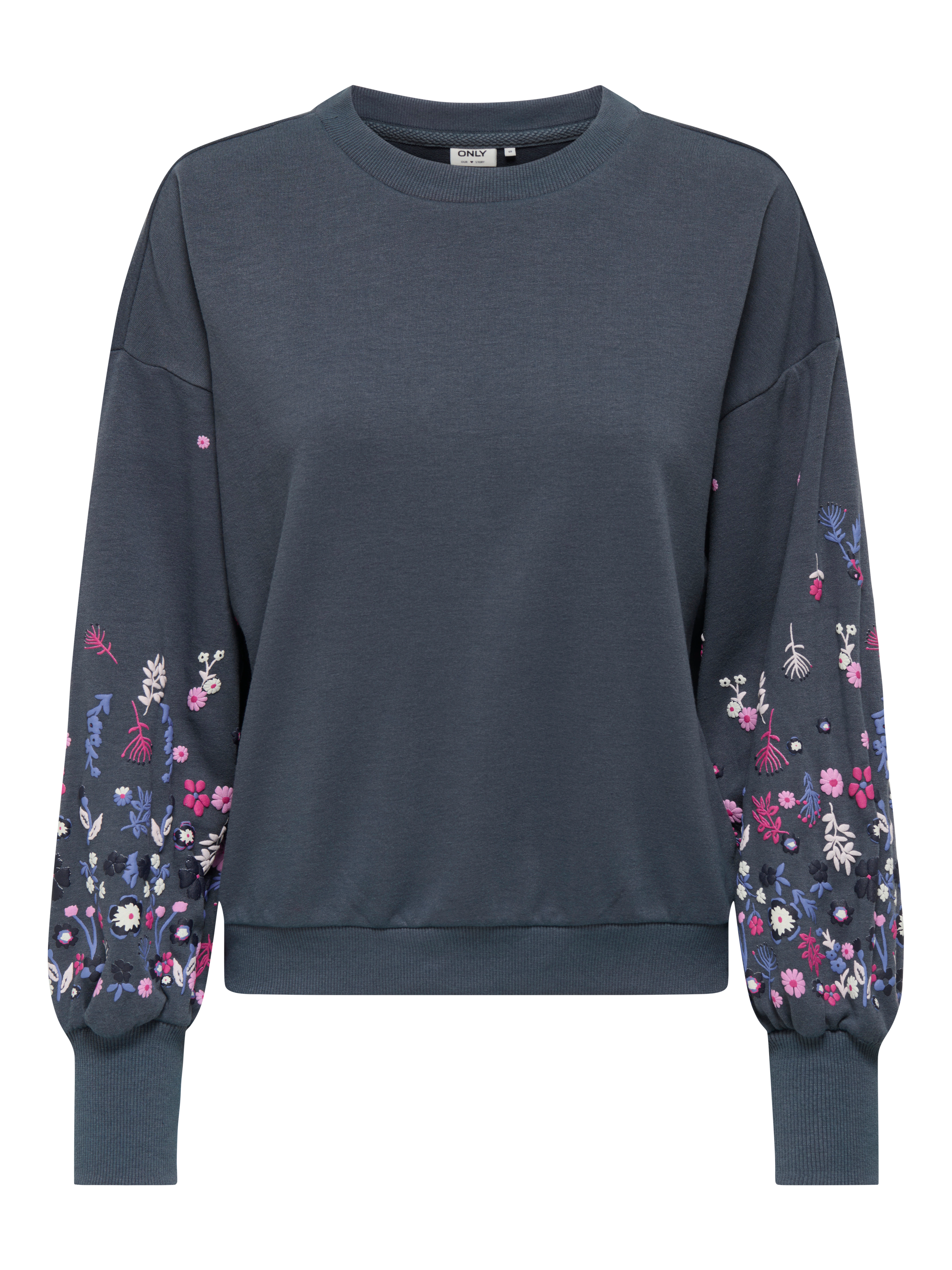ONLY Sweatshirt "ONLBROOKE L/S O-NECK FLOWER SWT" günstig online kaufen