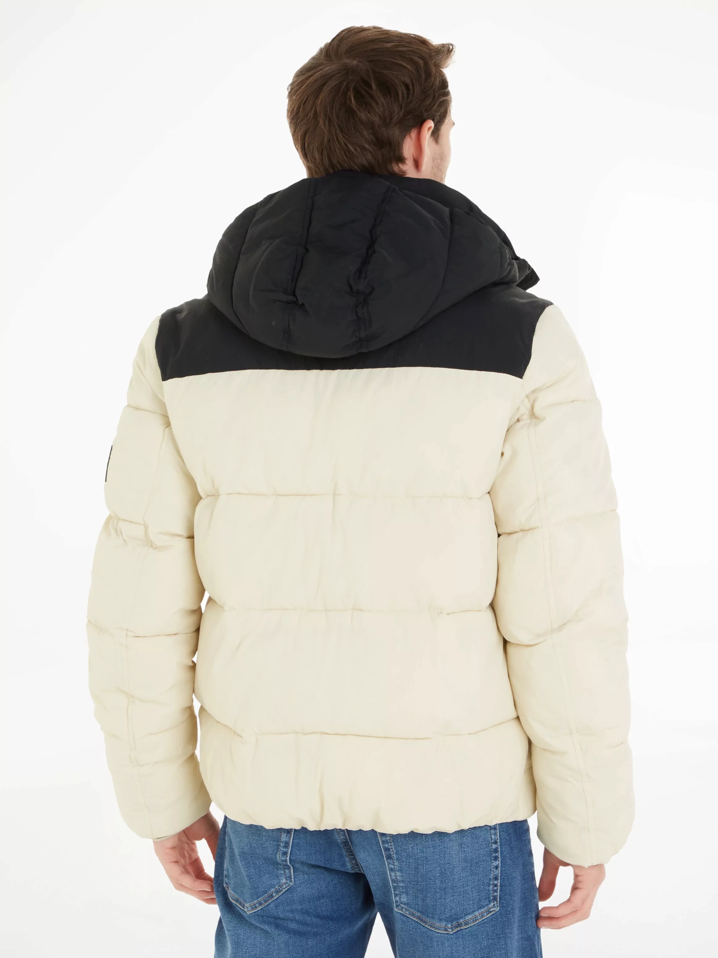 Calvin Klein Steppjacke CRINKLE NYLON COLOR BLOCK PUFFER mit Markenlabel günstig online kaufen