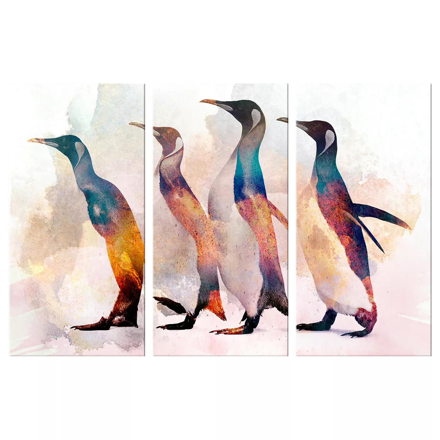 Wandbild - Penguin Wandering (3 Parts) günstig online kaufen