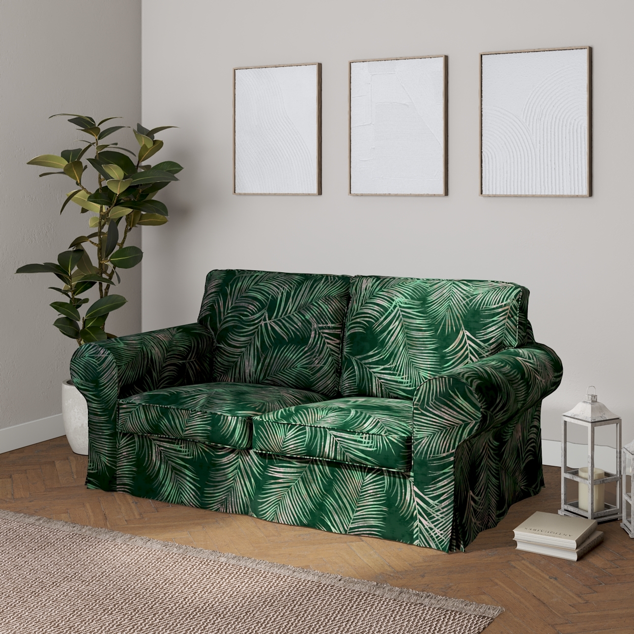 Bezug für Ektorp 2-Sitzer Sofa nicht ausklappbar, waldgrün, Sofabezug für günstig online kaufen