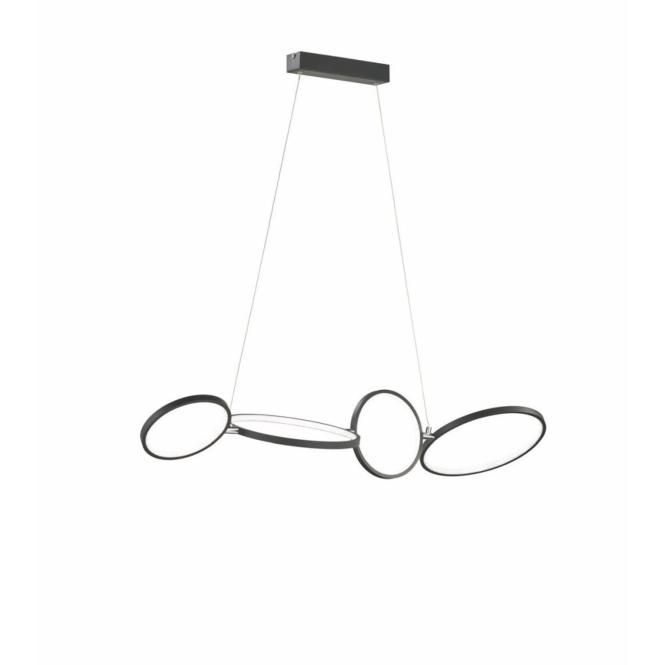 LED-Pendelleuchte Matt 1 Stück Metall Schwarz günstig online kaufen