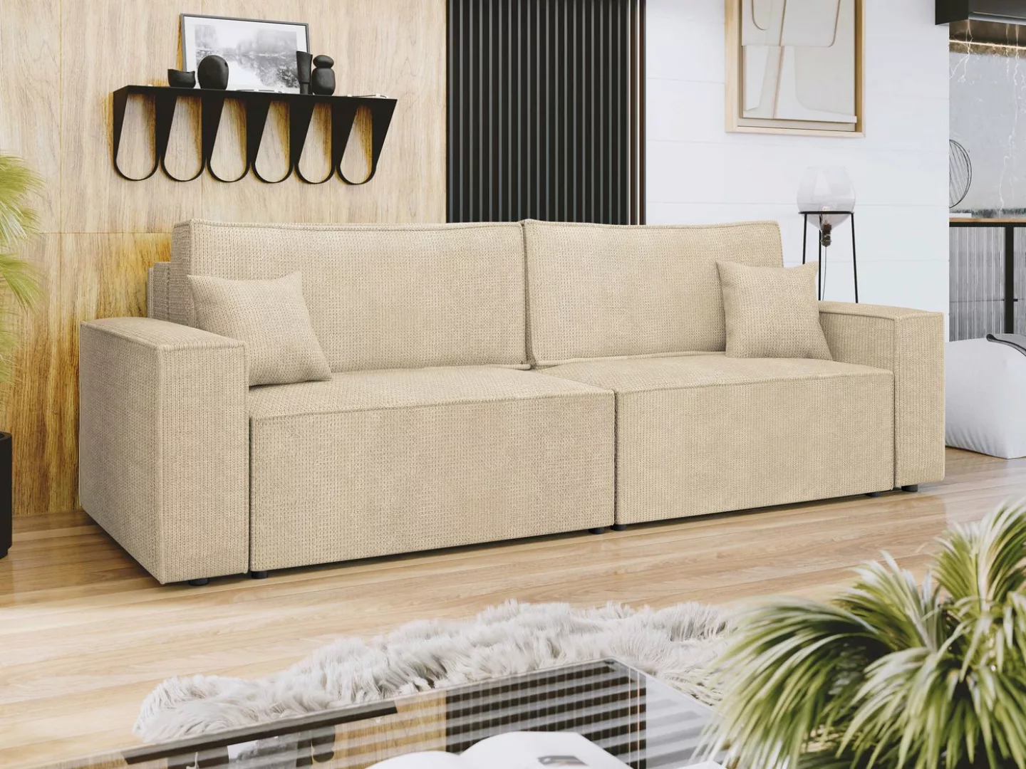 MIRJAN24 Schlafsofa Karl, mit zwei Bettkästen und Schlaffunktion, 245x90x83 günstig online kaufen