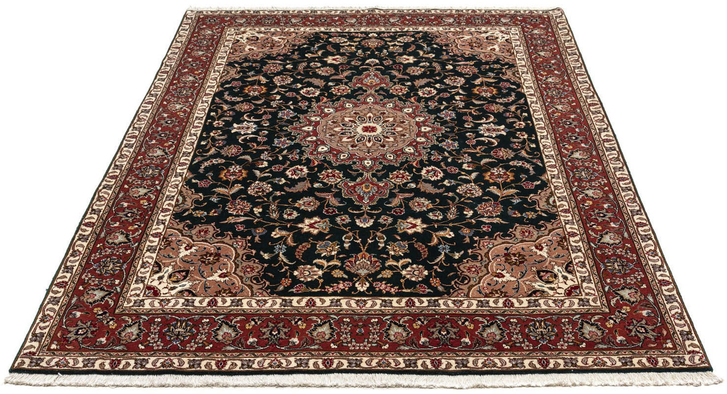 morgenland Wollteppich »Täbriz - 50 Raj Medaillon Blu scuro 288 x 198 cm«, günstig online kaufen