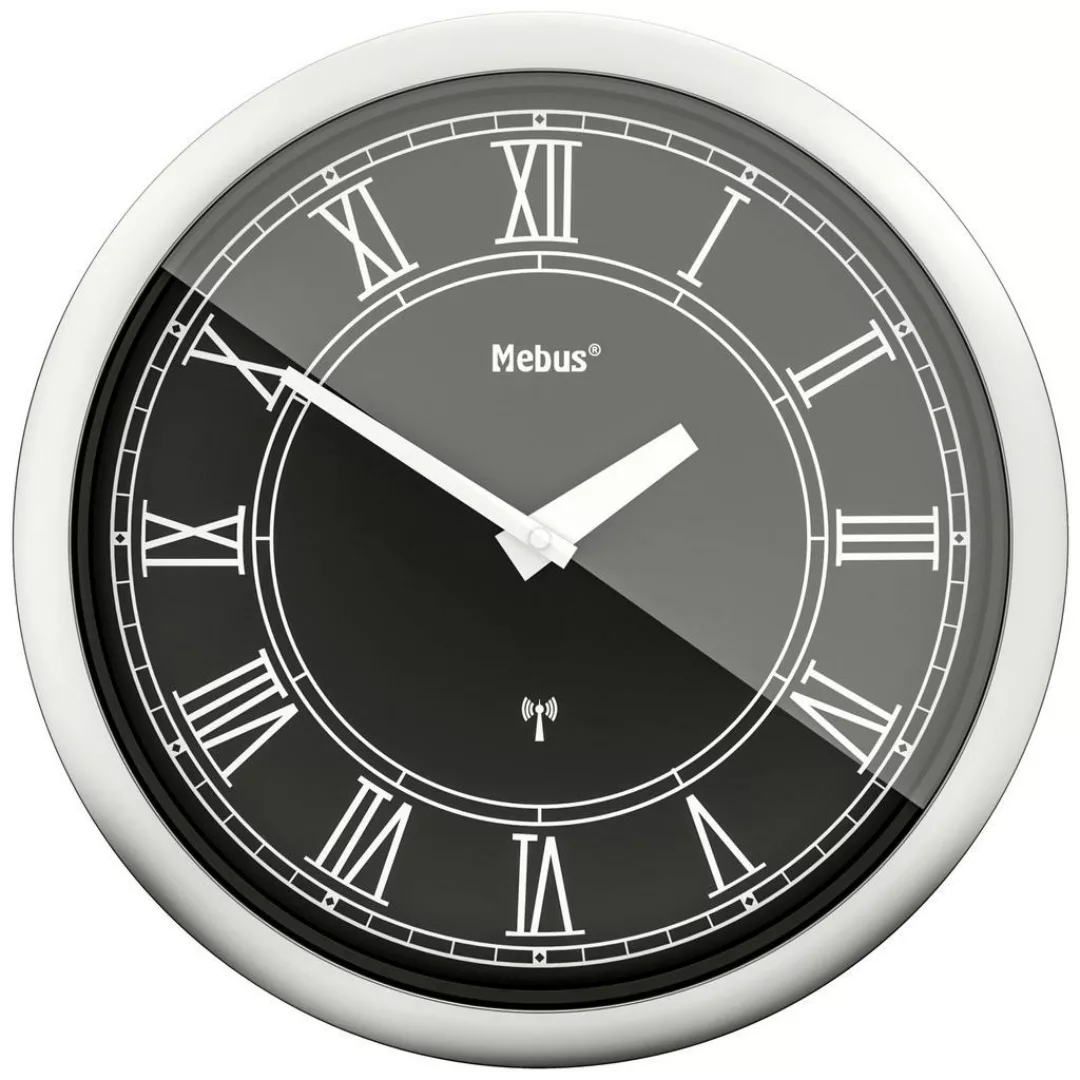 Mebus Wanduhr silber D: ca. 25 cm günstig online kaufen