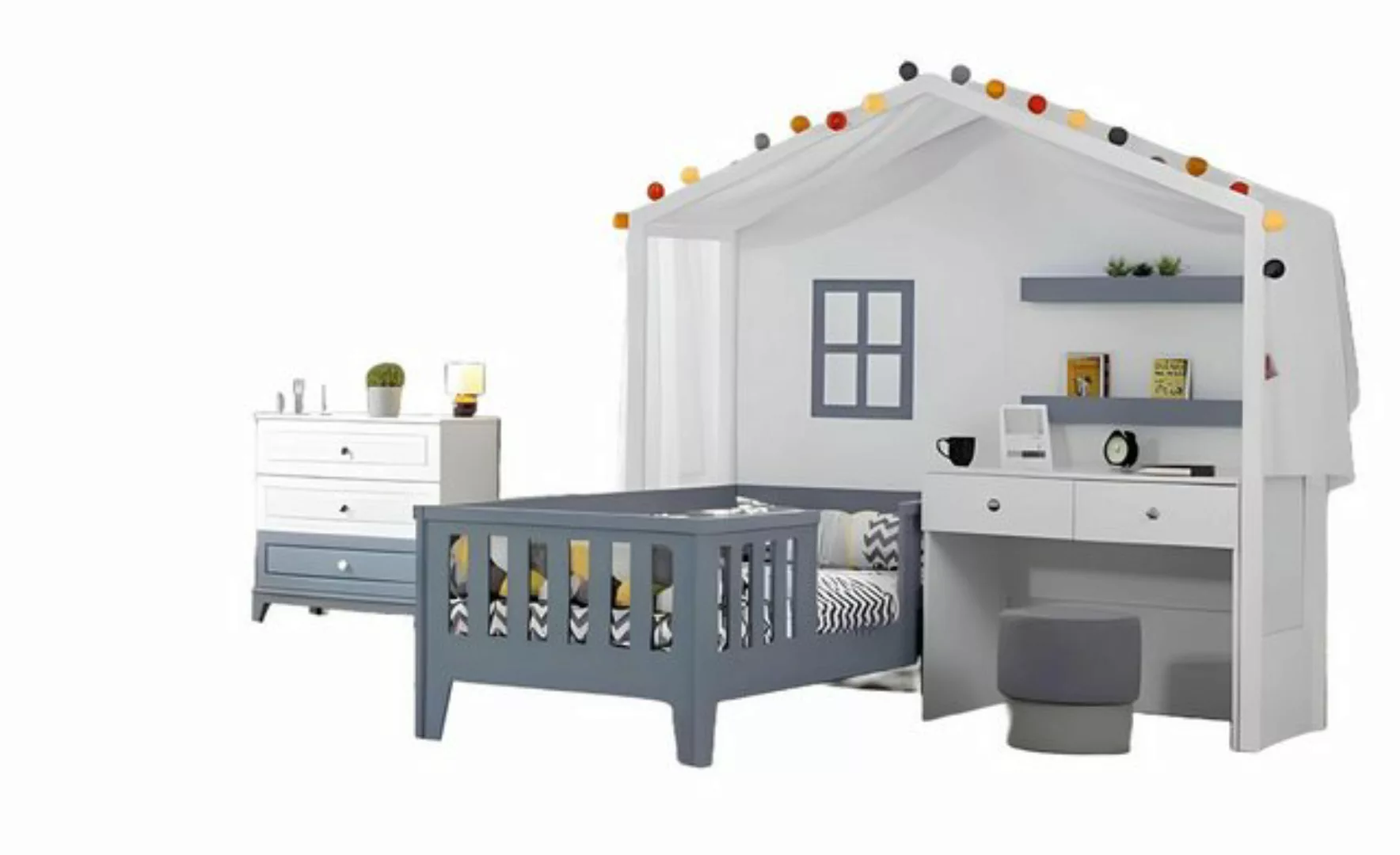 Xlmoebel Bett Neue moderne Mehrfarbige Kinderzimmergarnitur mit Kinderbett günstig online kaufen