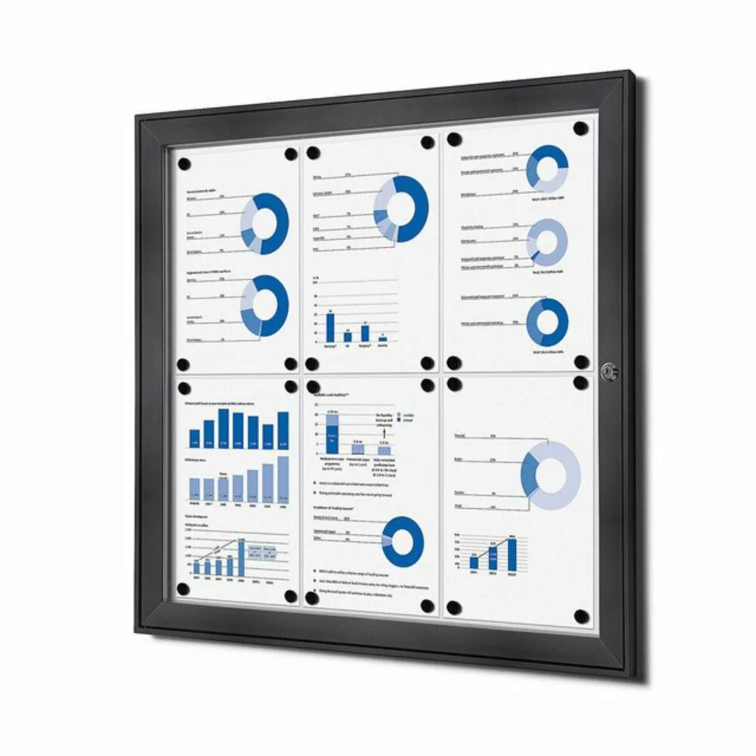 Showdown Displays Hängevitrine für Innen und Außen SCS - 6x DIN A4 - Alumin günstig online kaufen